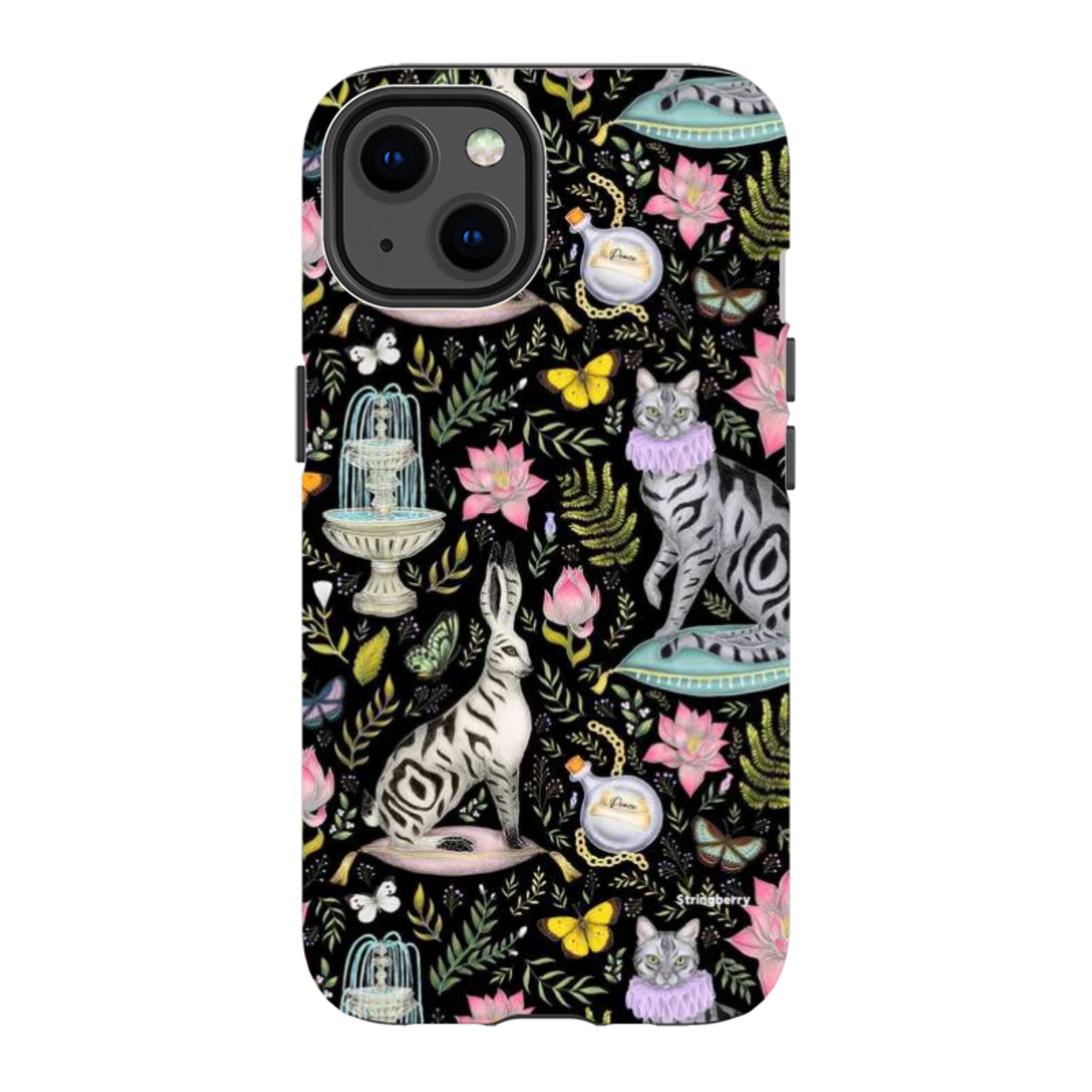 iPhone Tough Case - Lotus Garden By Catherine Rowe