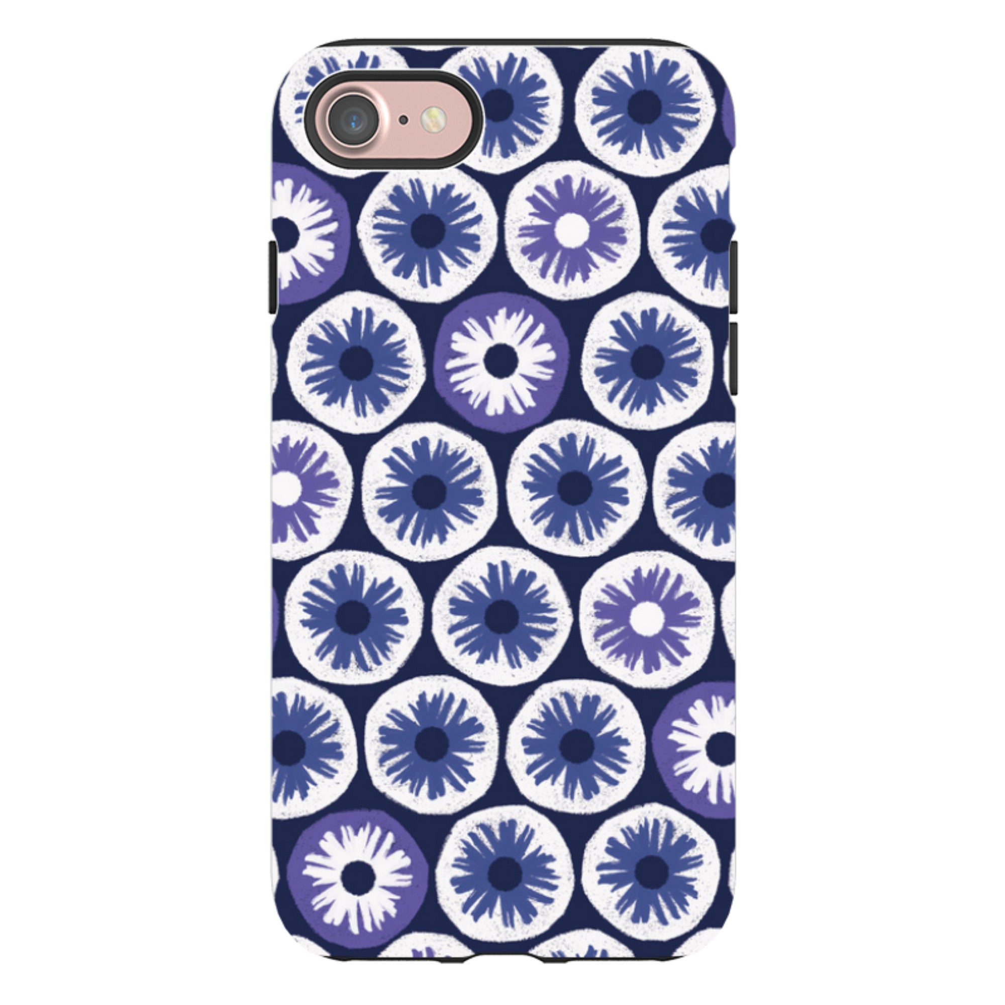 iPhone Tough Case - Penny Flowers Blue By Ali Brookes