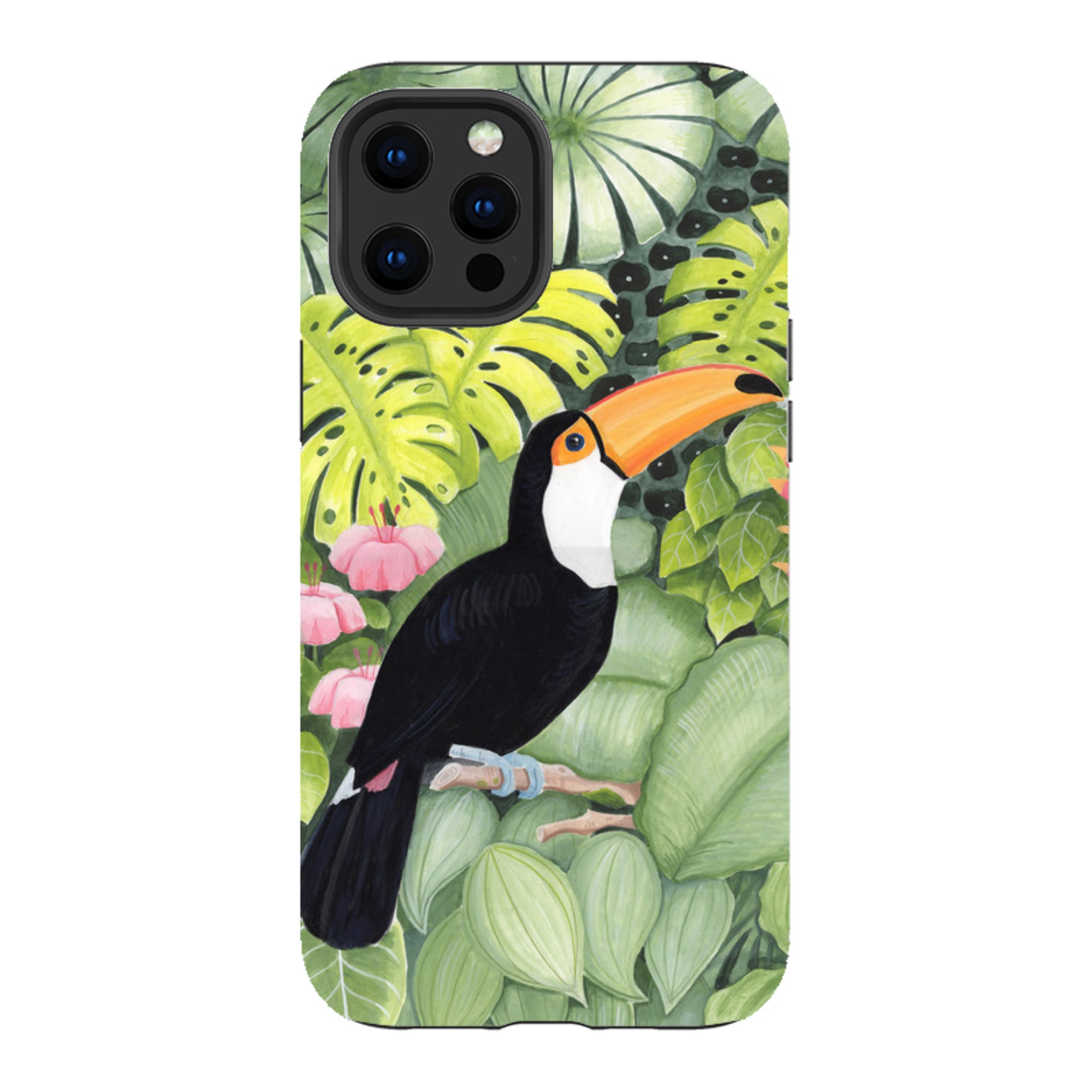 iPhone Tough Case - Toucan In Leaves By Bex Parkin