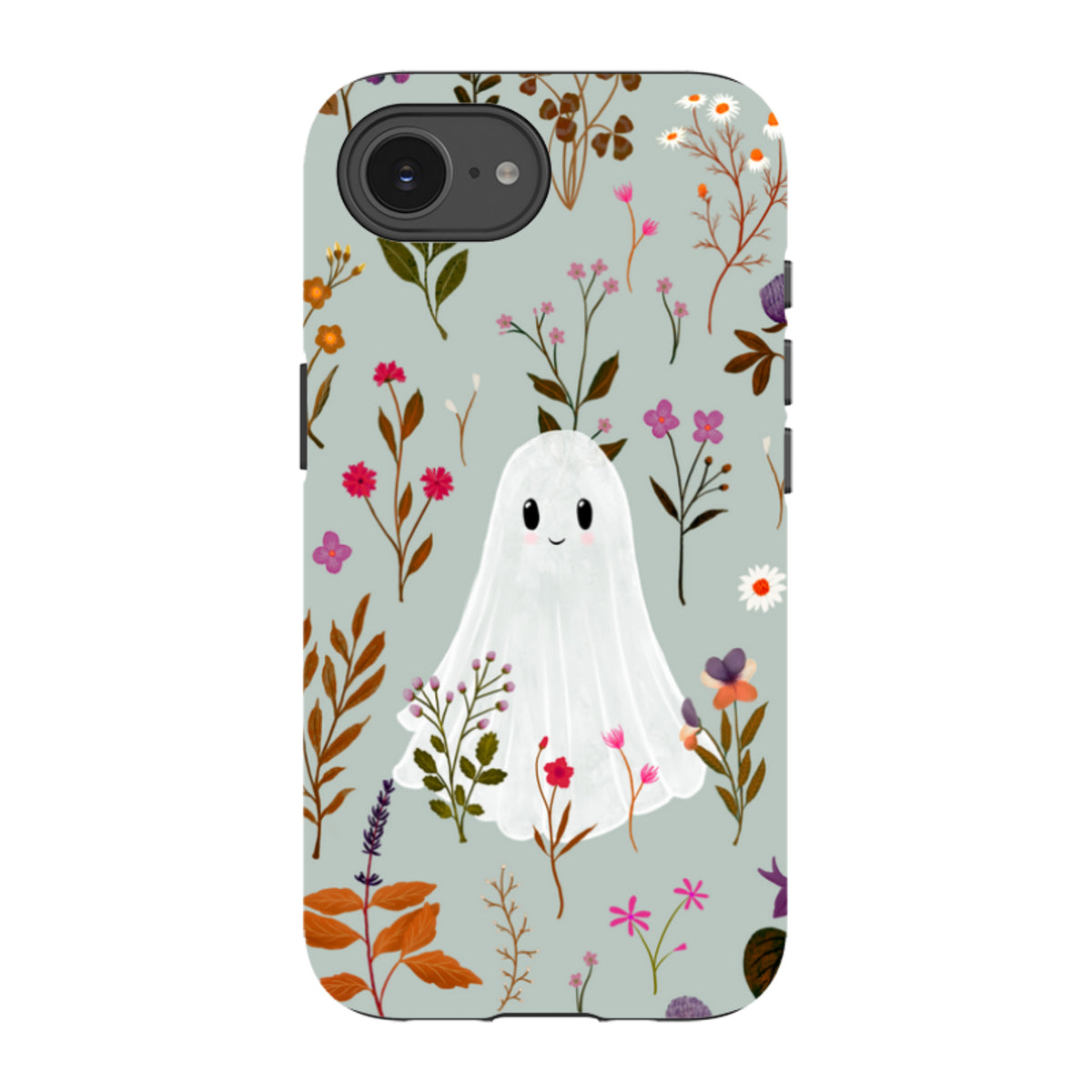 iPhone Tough Case - Ghost in the Garden - Dusty Gourd Multi By Katherine Quinn