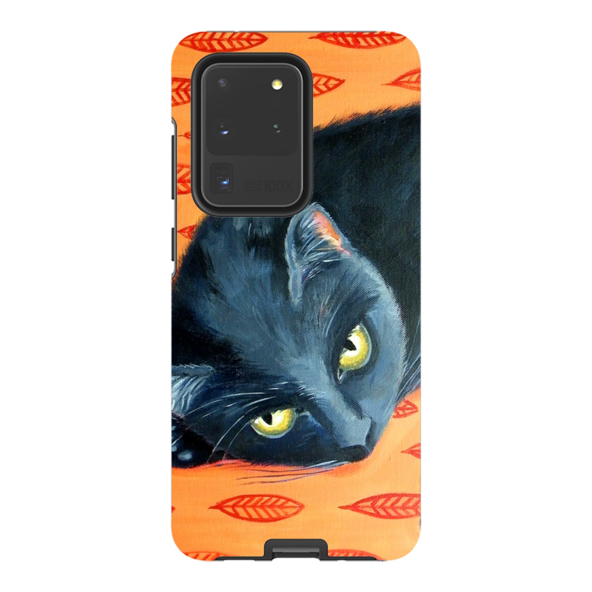 Samsung Tough Case - Black Cat By Mary Stubberfield