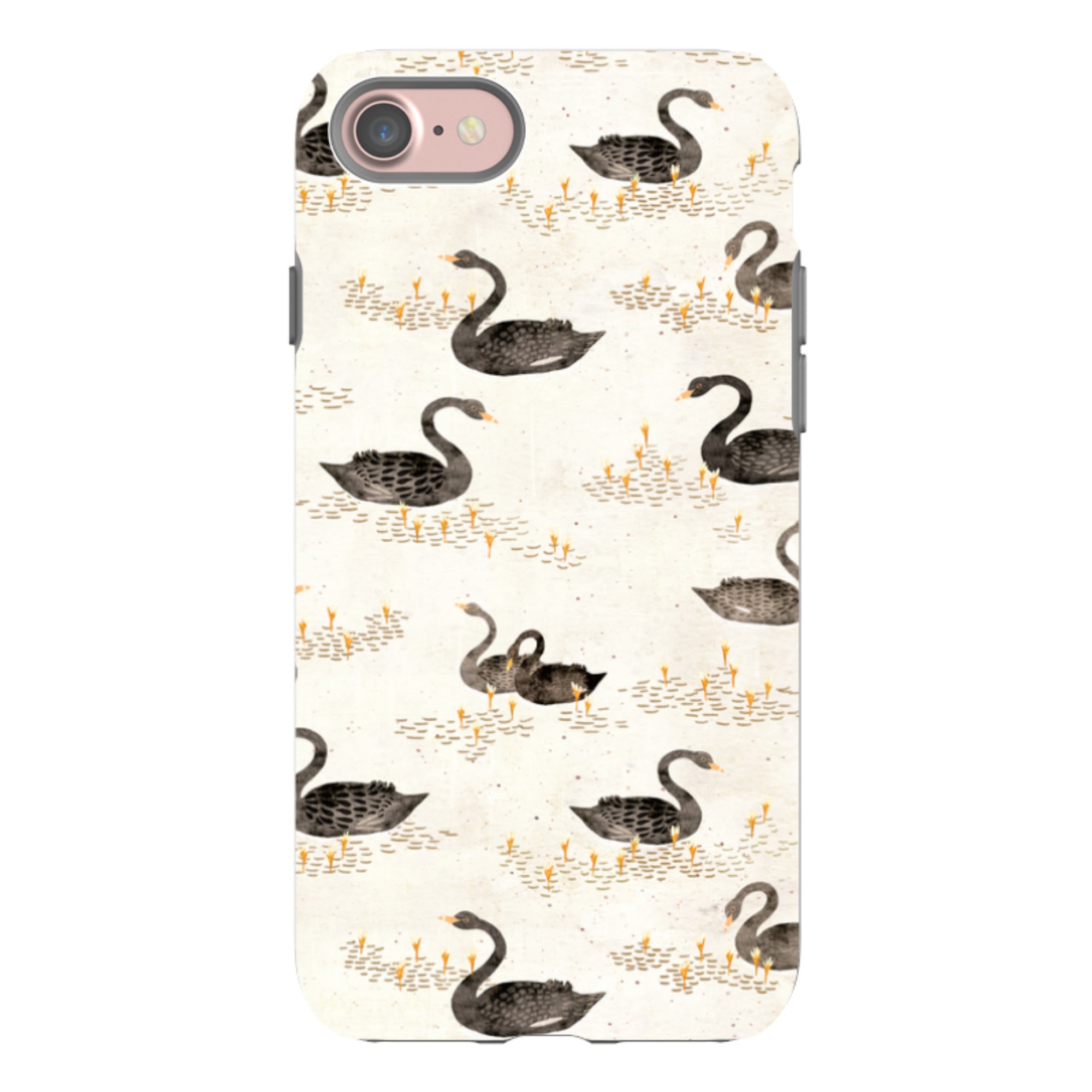 iPhone Tough Case - Swans Cream By Katherine Quinn