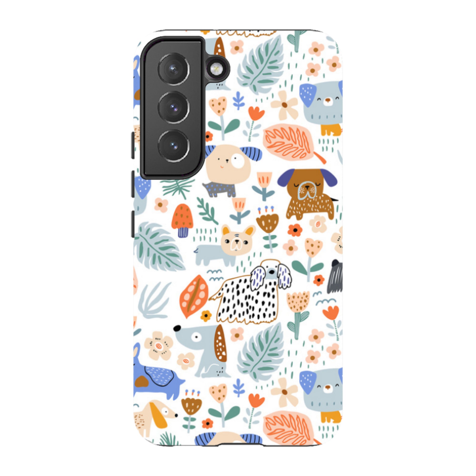 Samsung Tough Case - Dog Floral Pattern
