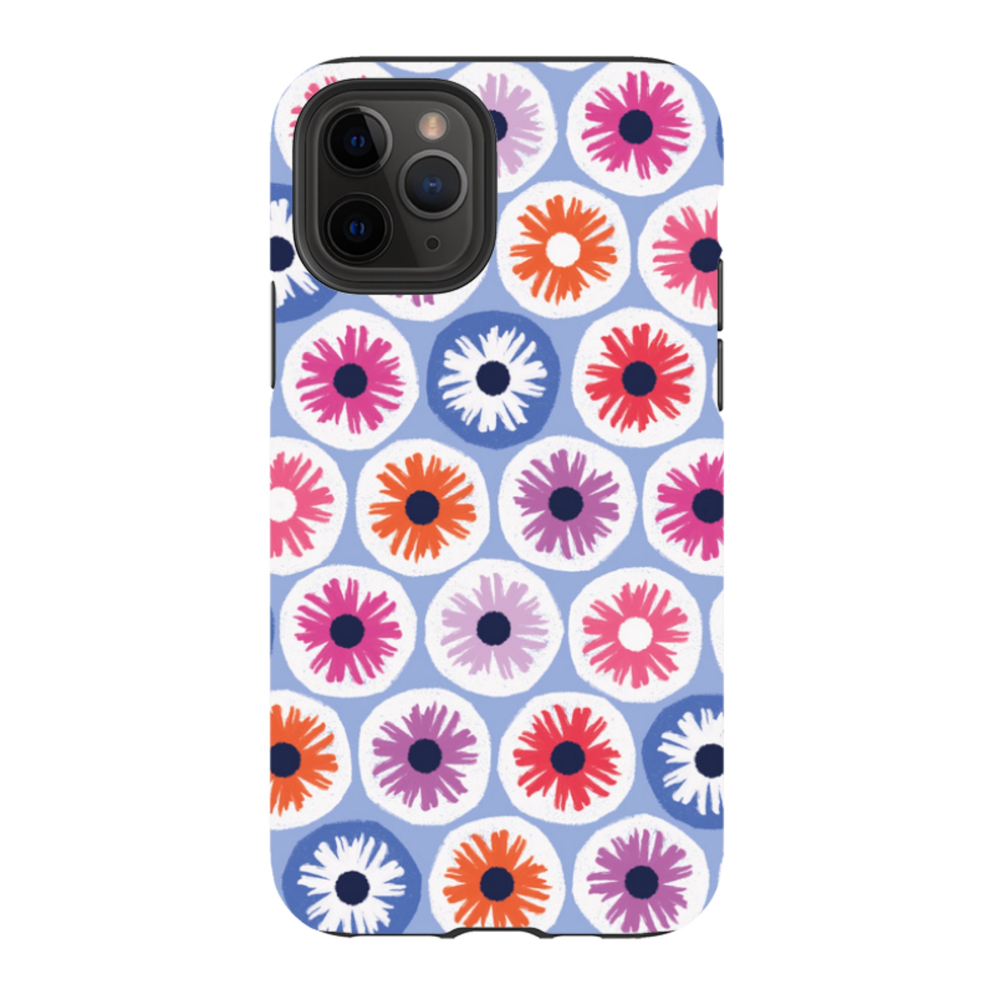 iPhone Tough Case - Penny Flowers Light Blue By Ali Brookes
