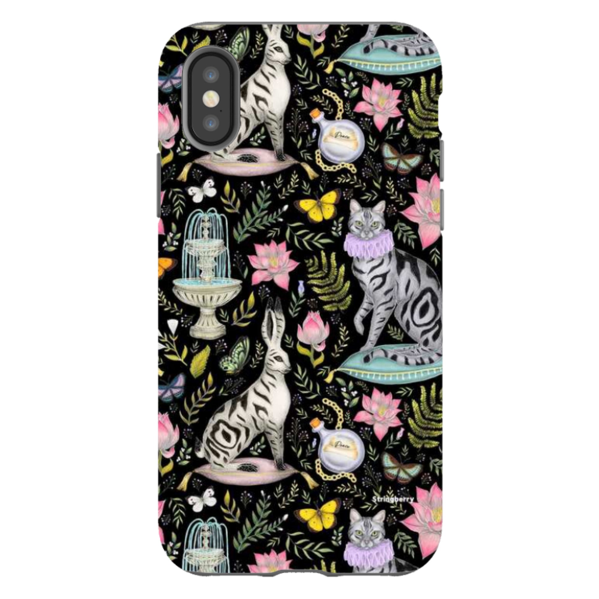 iPhone Tough Case - Lotus Garden By Catherine Rowe