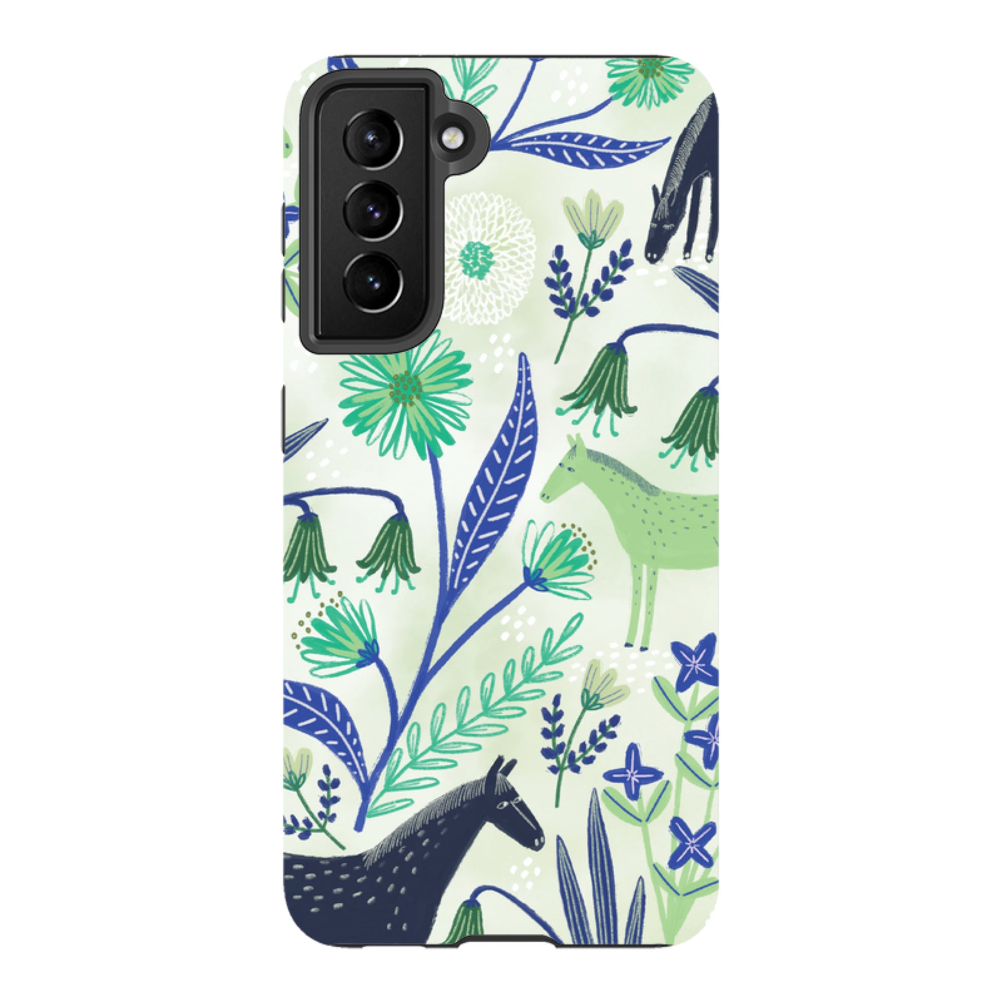 Samsung Tough Case - Wild Ponies Green By Lee Foster Wilson