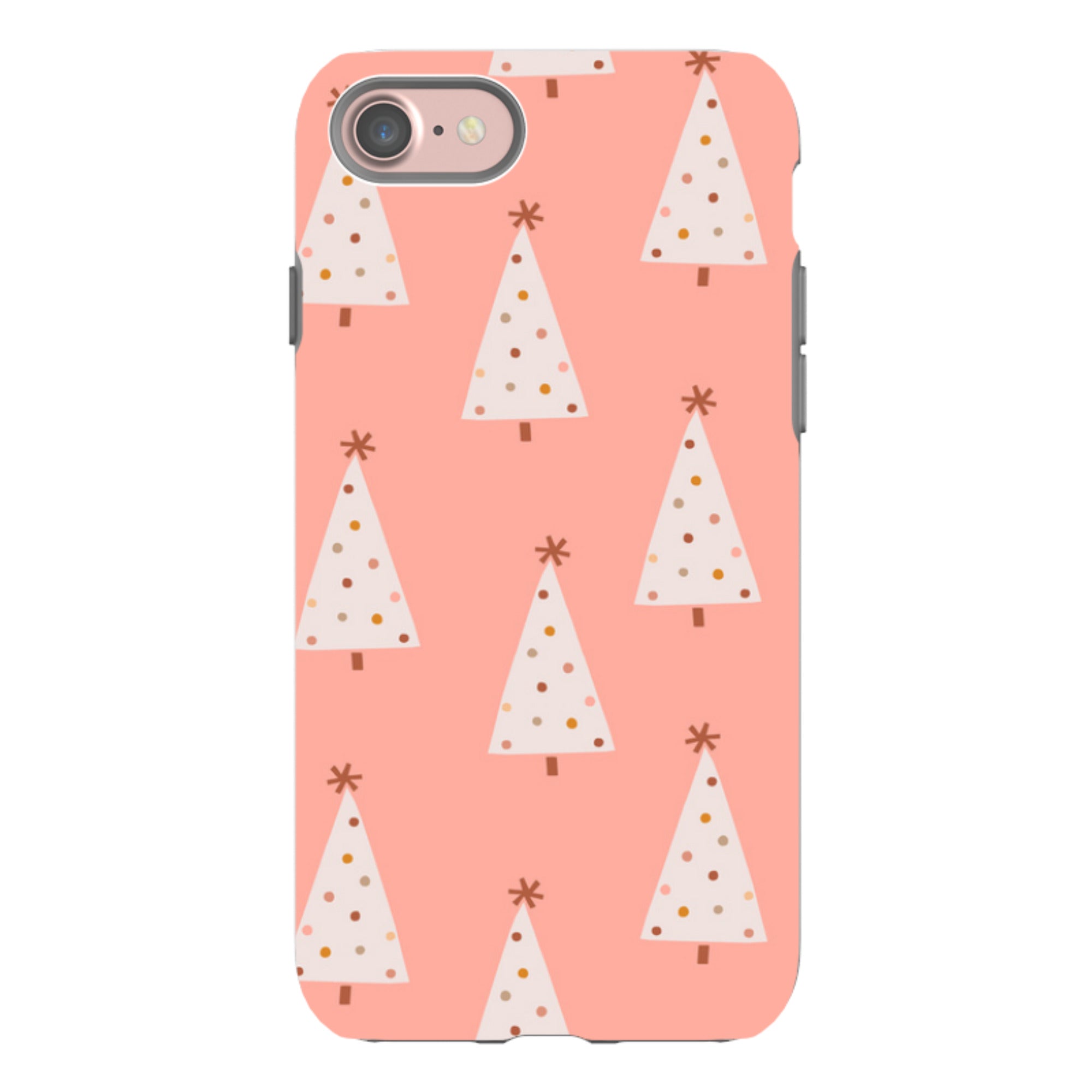 iPhone Tough Case - Pink Xmas Trees