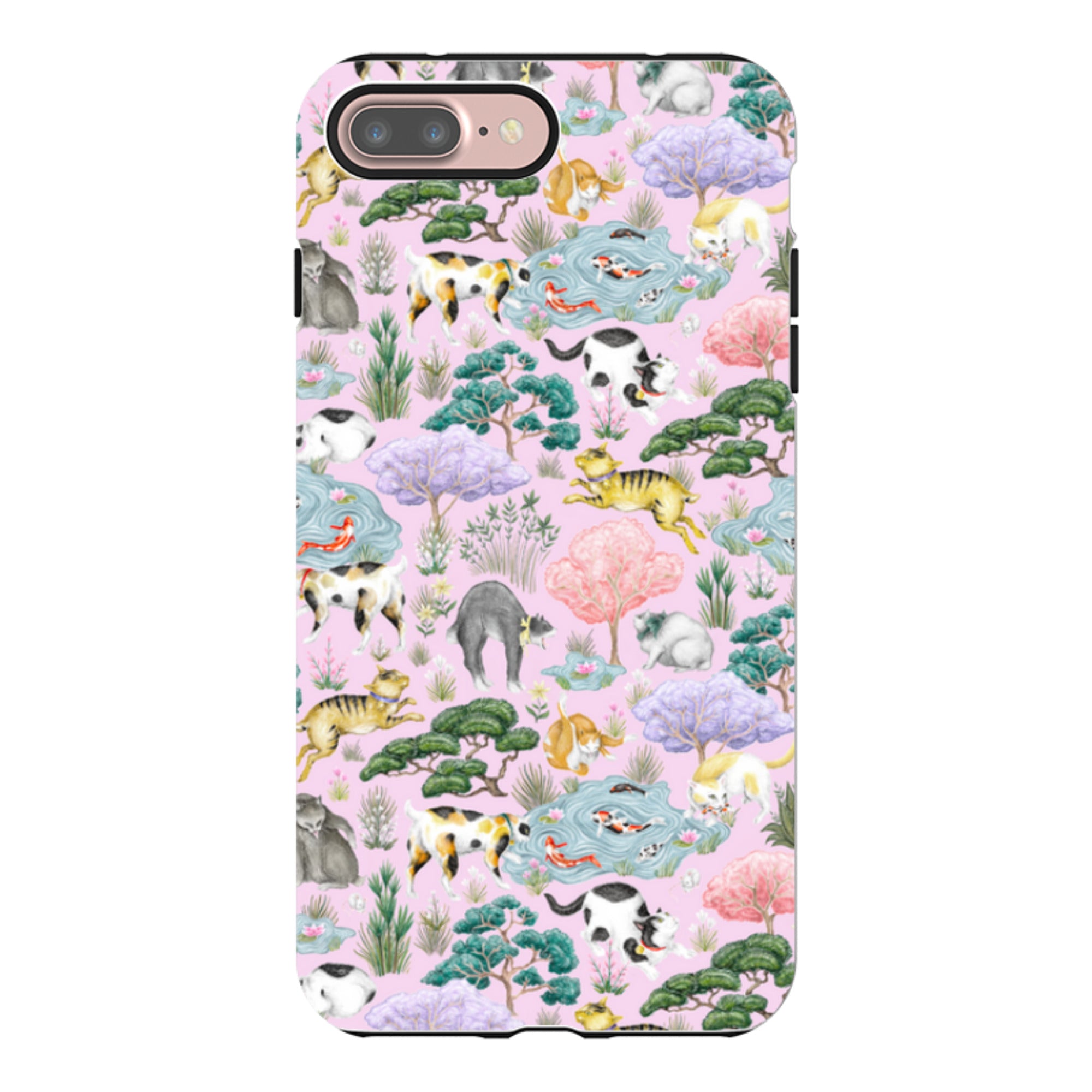 iPhone Tough Case - Cat Garden By Catherine Rowe