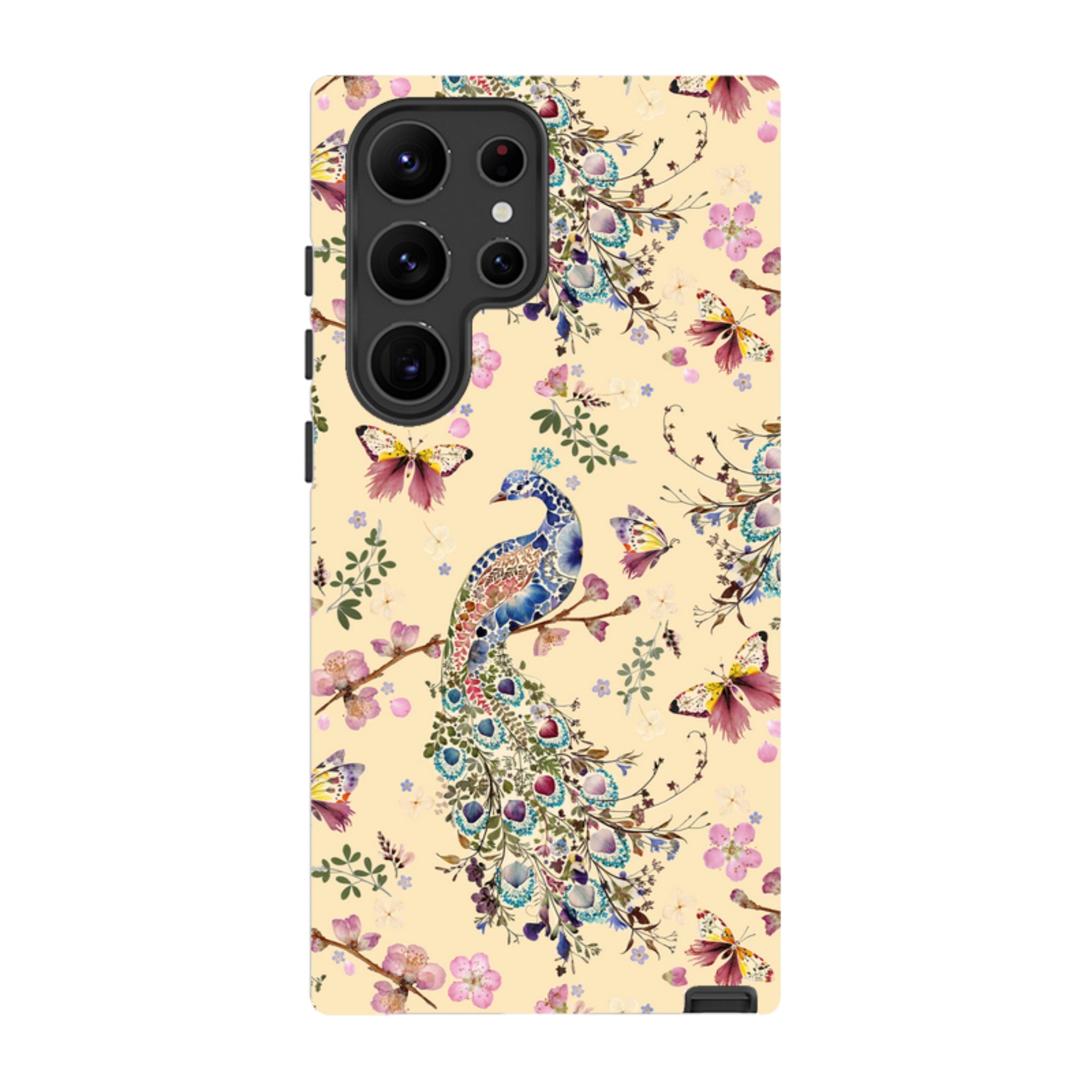 Samsung Tough Case - Peacock and Cherry Blossoms Lilly By Helen Ahpornsiri