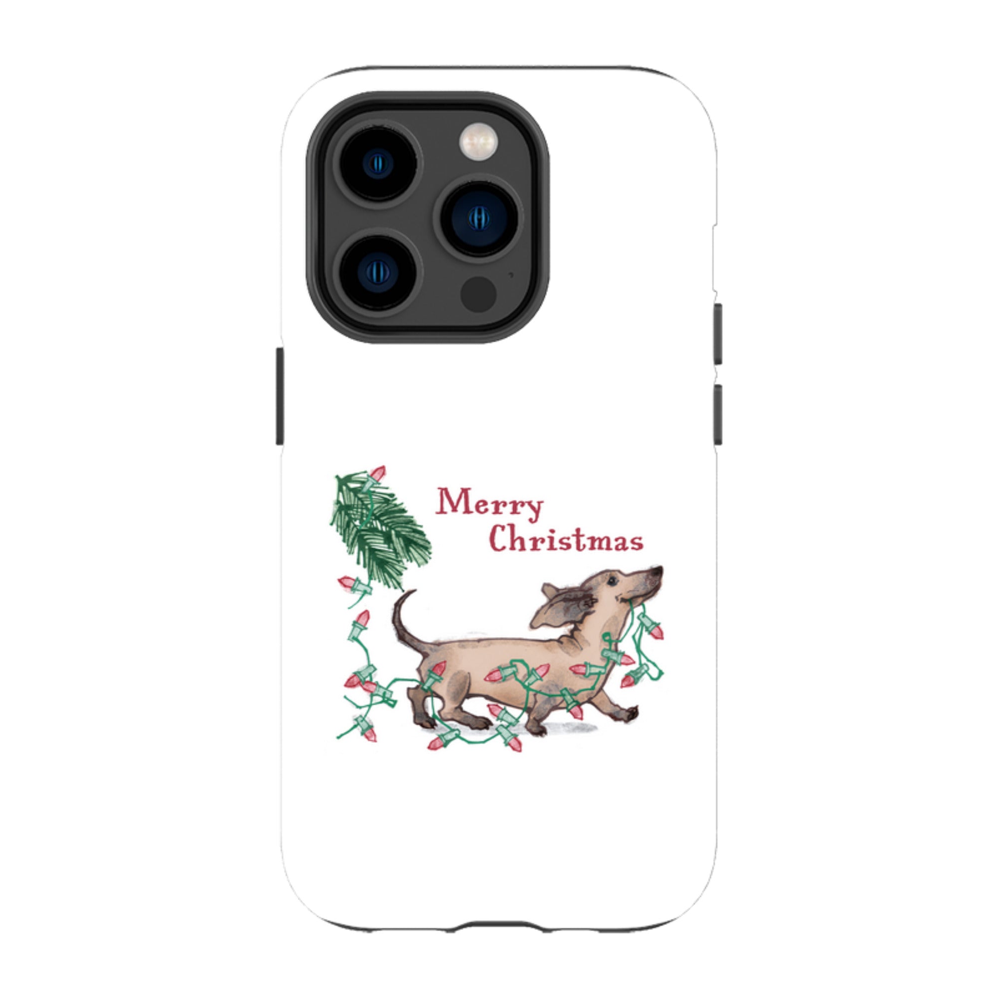 iPhone MagSafe Tough Case -  Christmas Daschund By Liane Payne