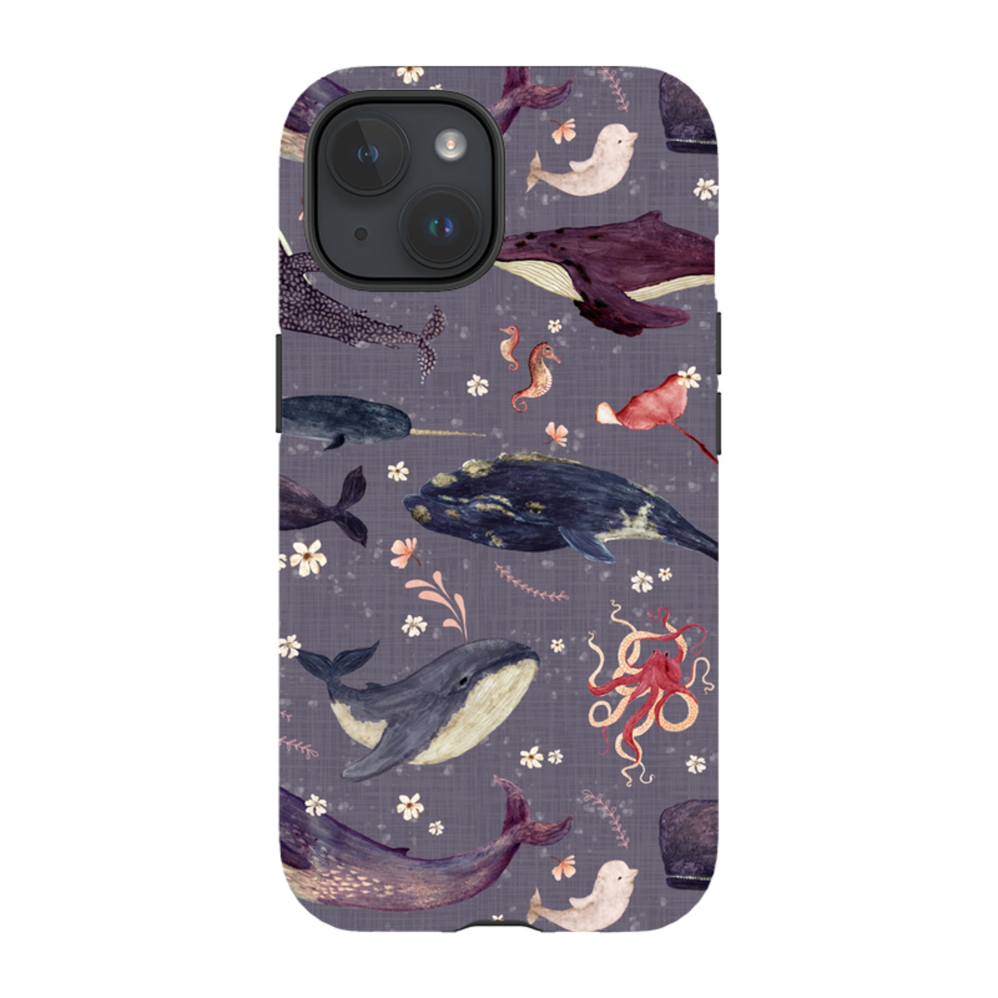 iPhone Tough Case - Whale Song Lavender By Katherine Quinn