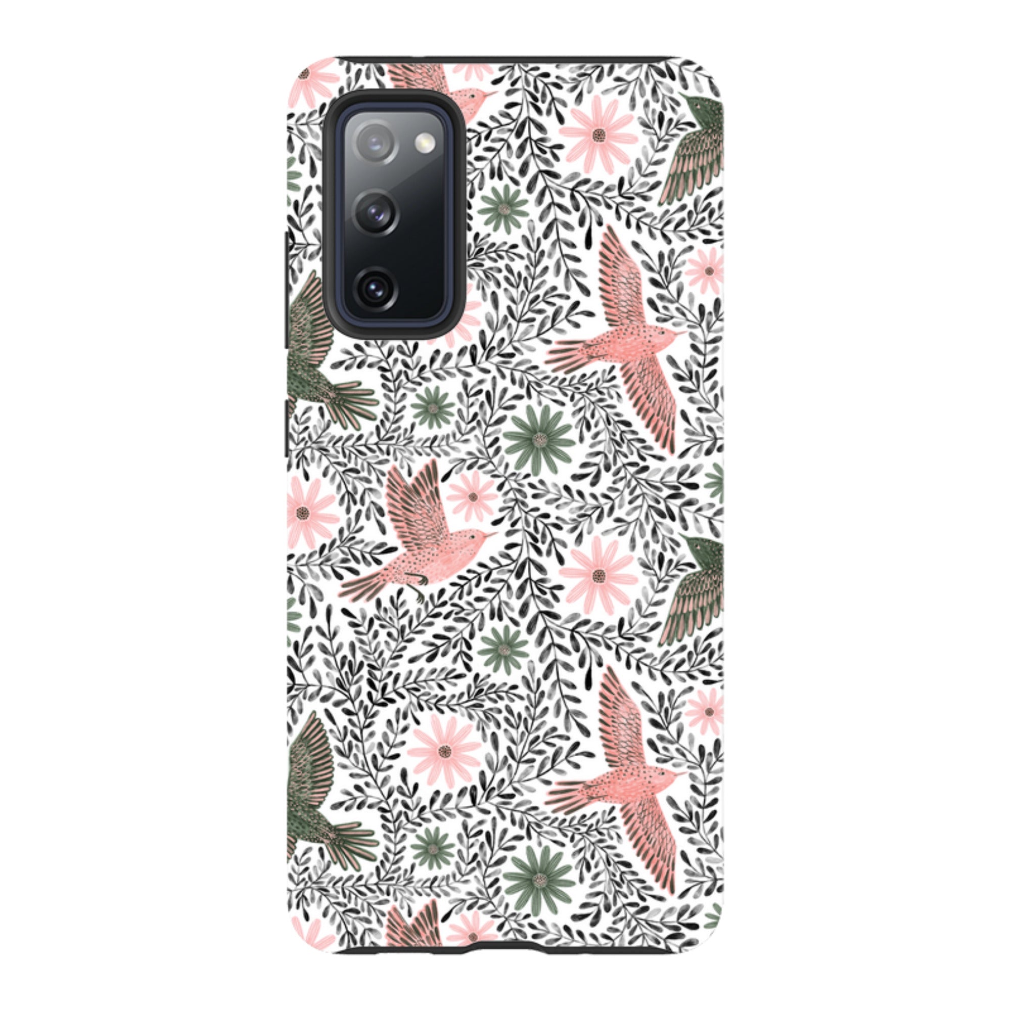 Samsung Tough Case - Bird Pattern Black By Lee Foster Wilson