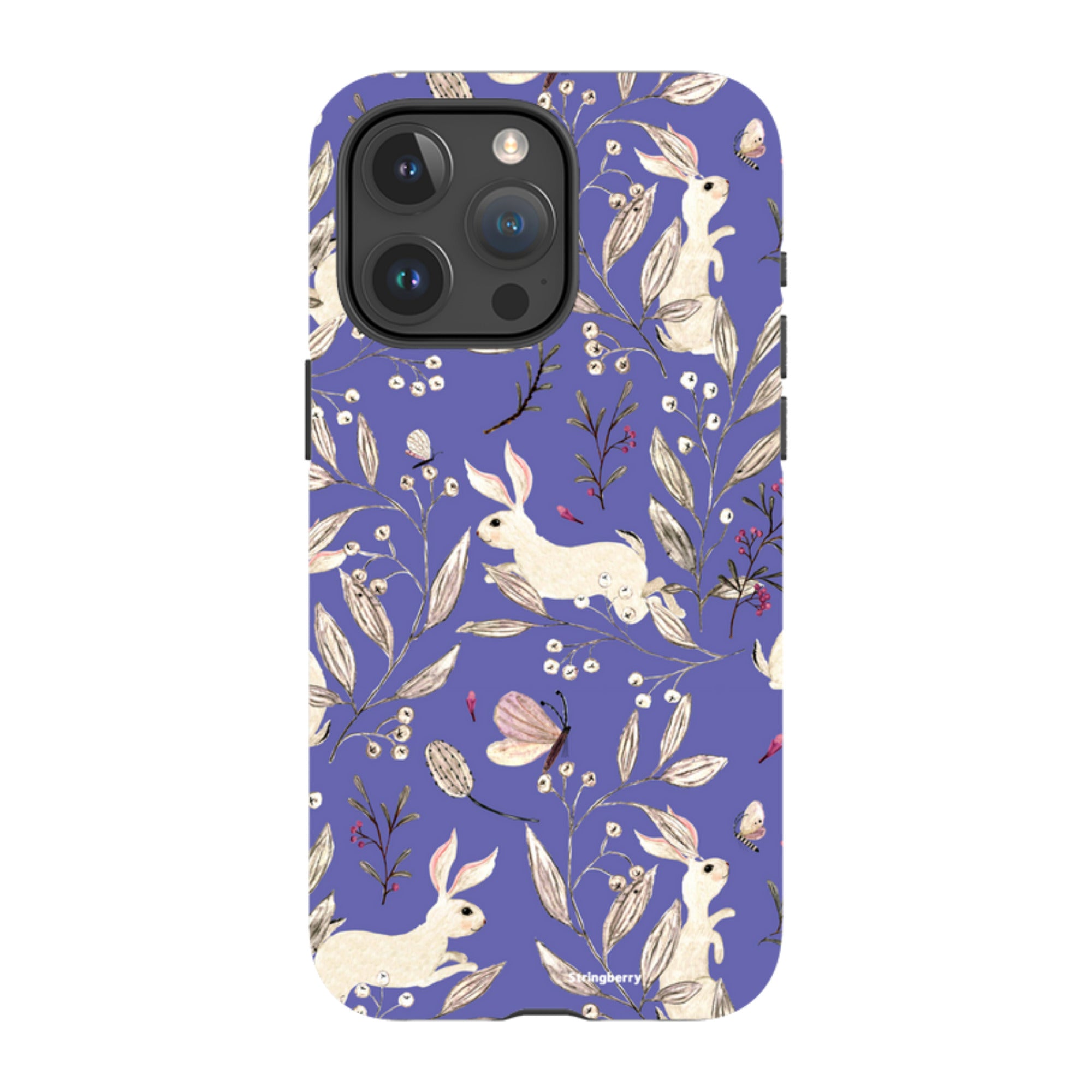 iPhone Tough Case - Bunnies Periwinkle By Katherine Quinn