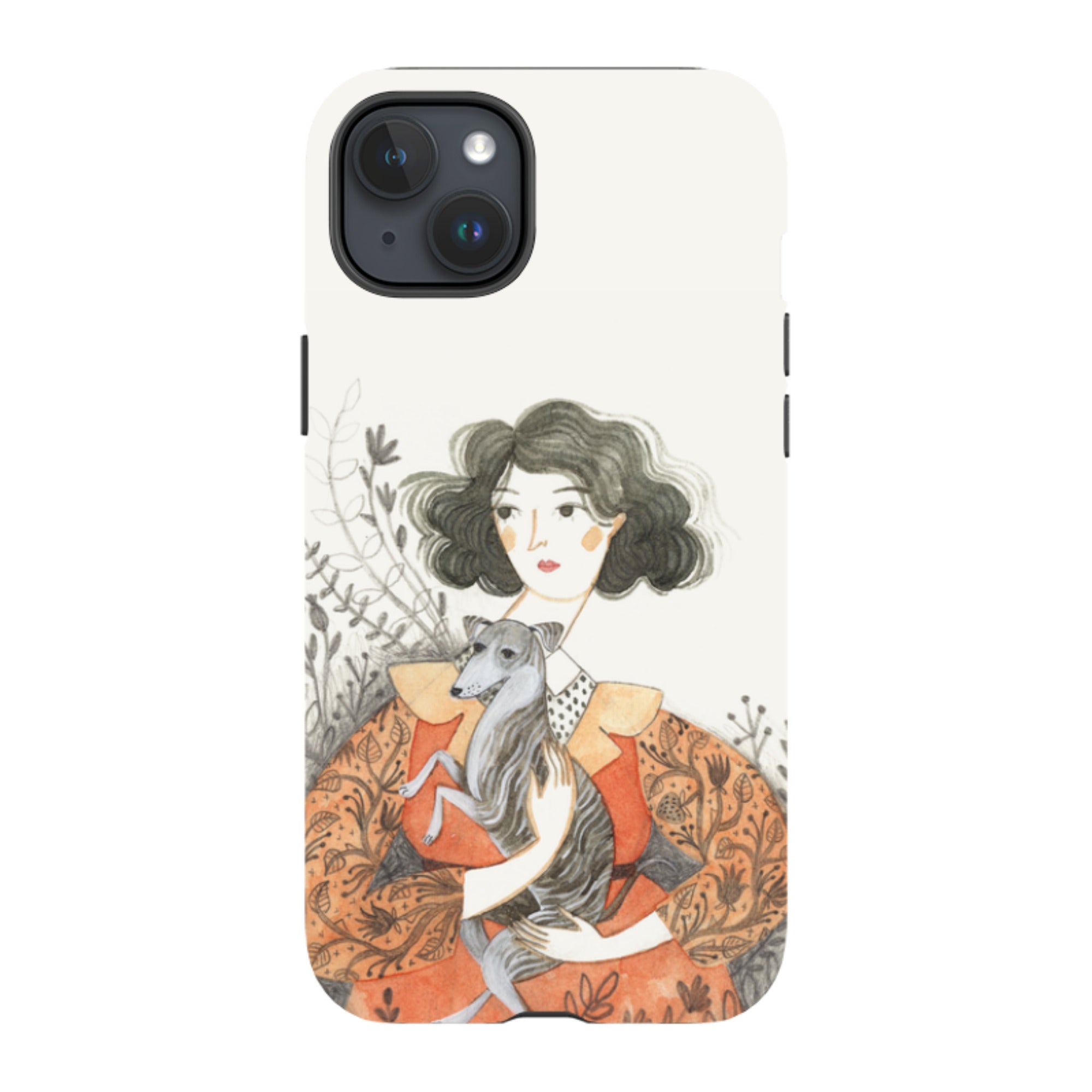 iPhone MagSafe Tough Case - Lady With Whippet By Meghann Rader