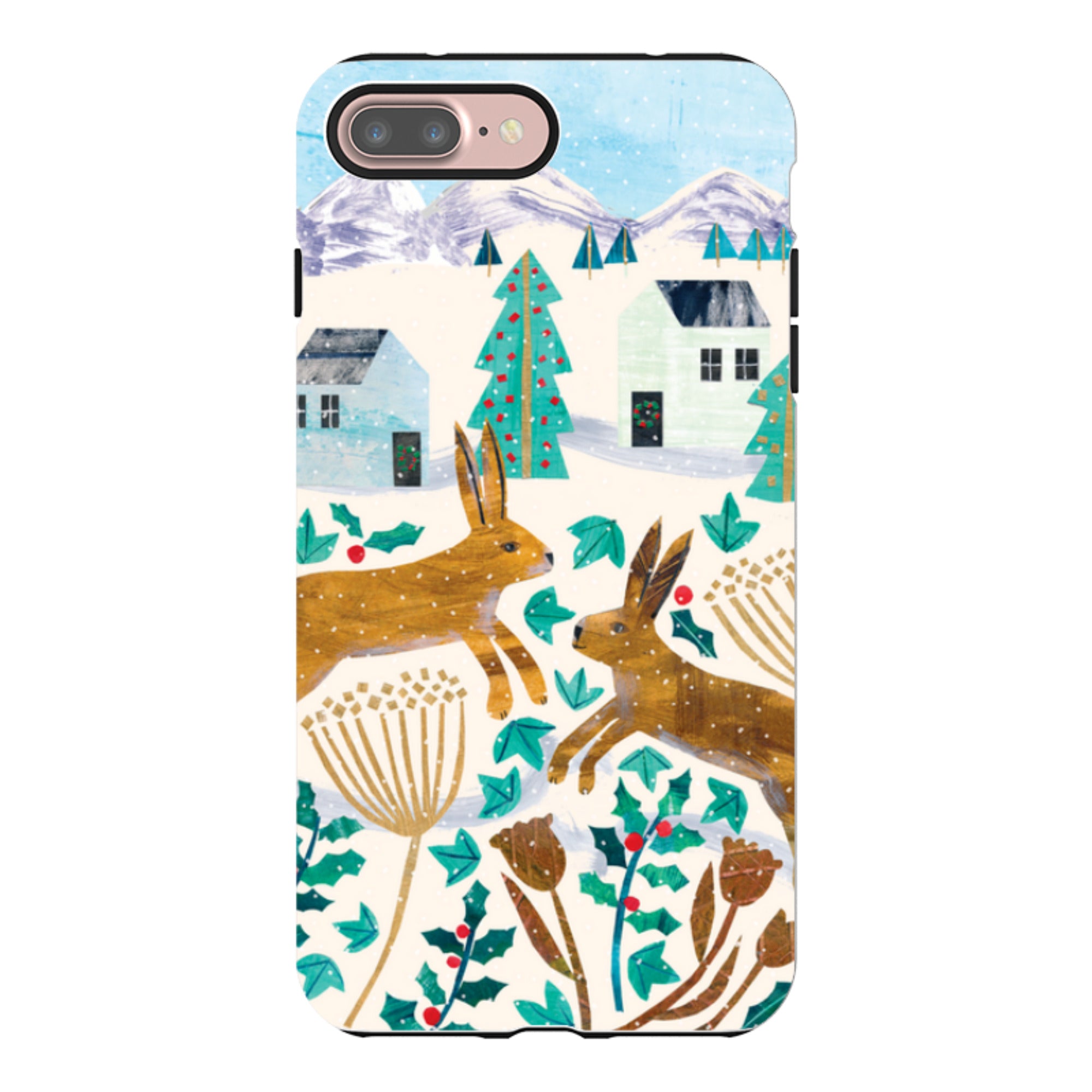 iPhone Tough Case - Xmas Hare By Tracey English