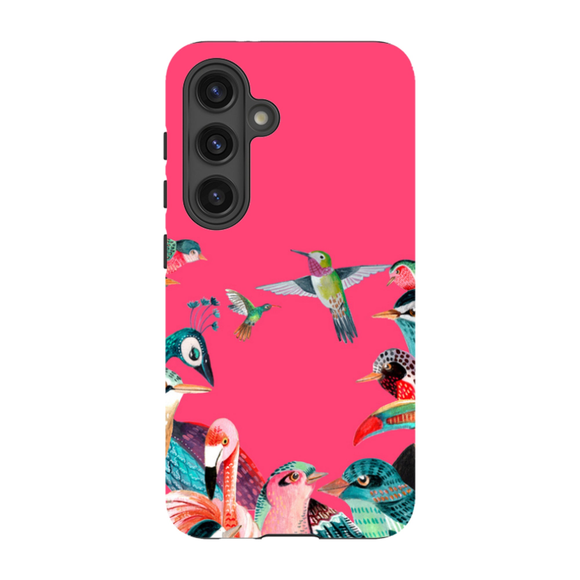 Samsung Tough Case - Pink Birds By Caroline Bonne Muller