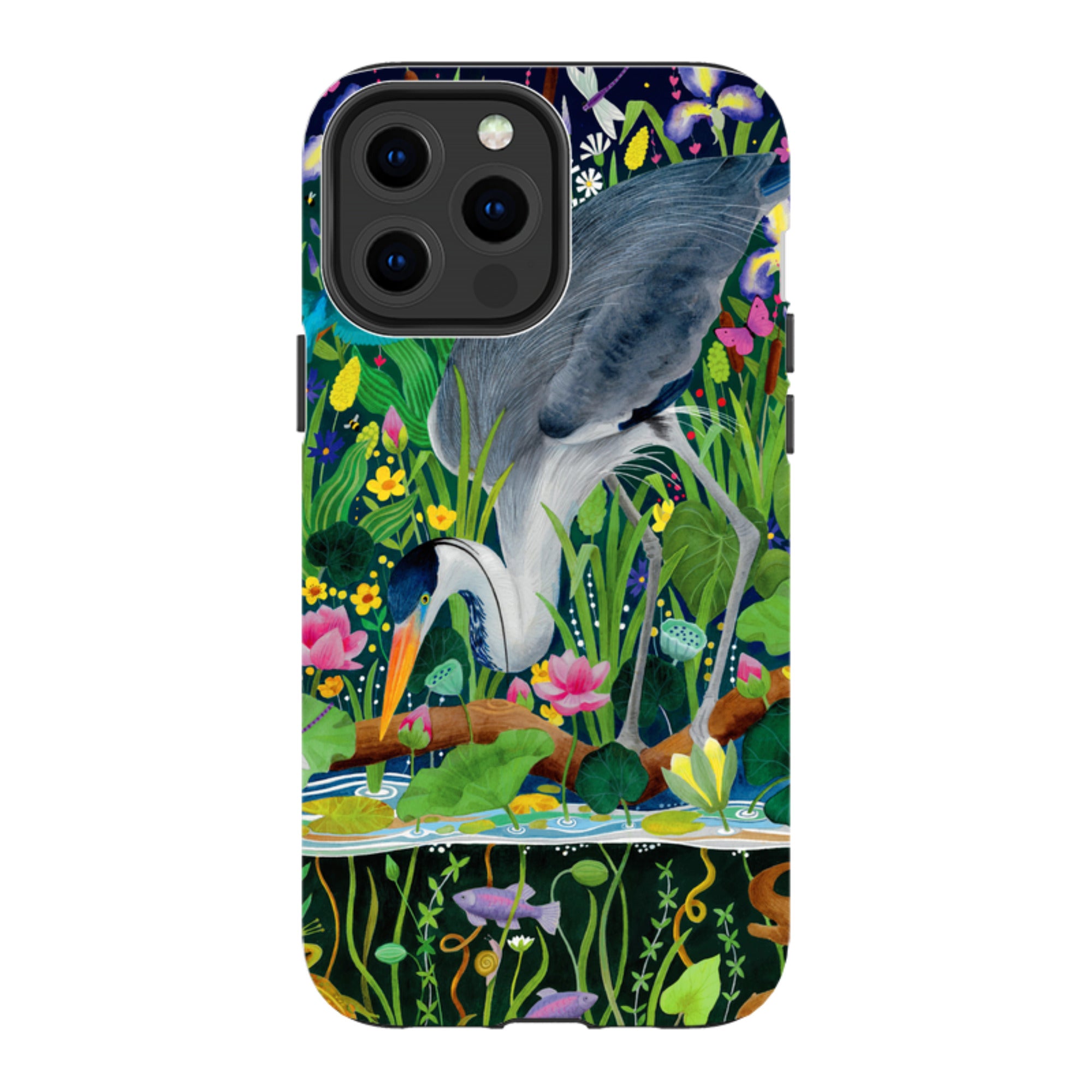 iPhone Tough Case - Heron Fishing By Bex Parkin