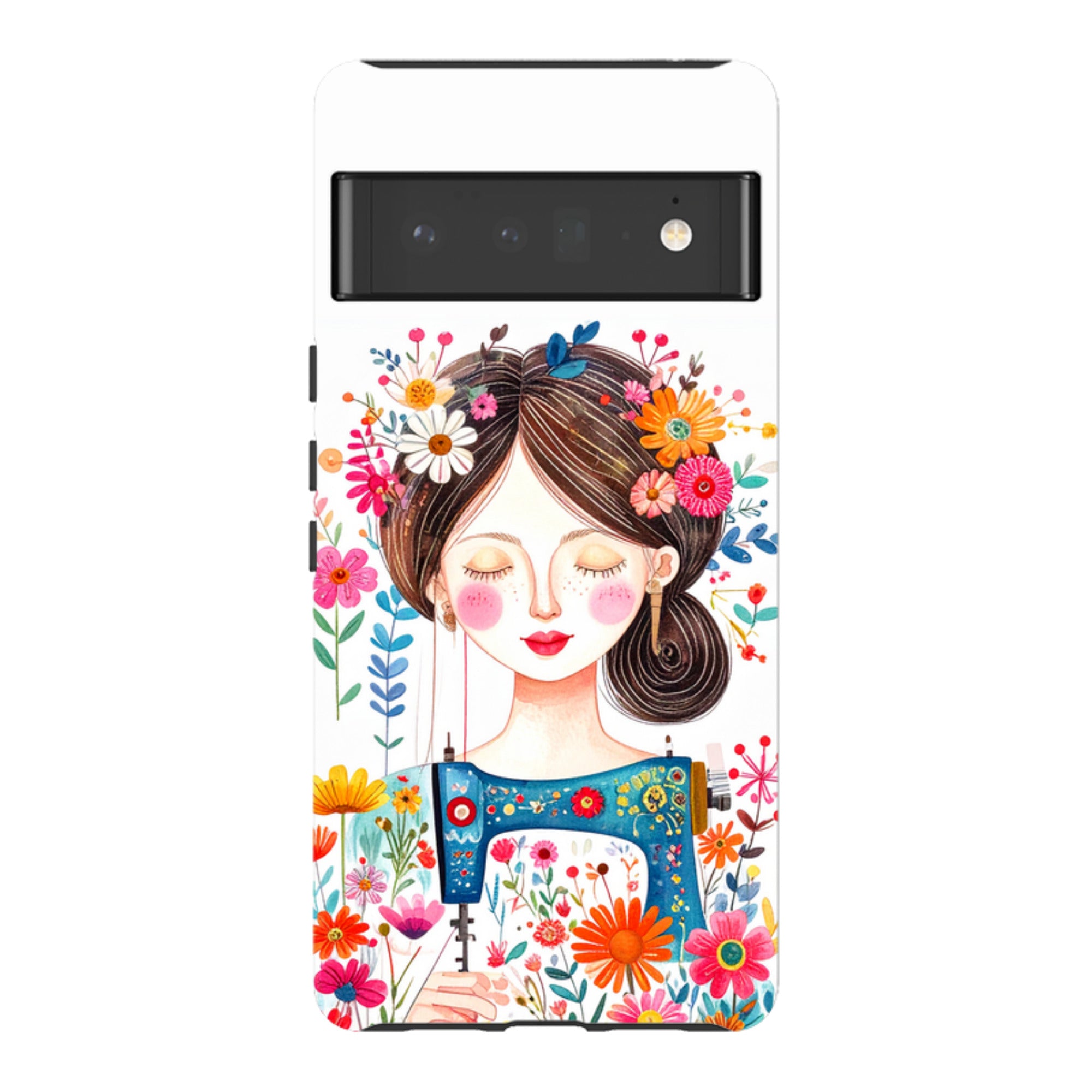 Google Tough Case - Floral Sewing Lady