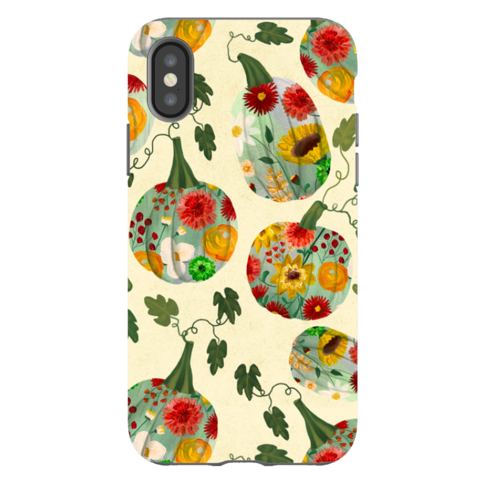 iPhone Tough Case - Floral Pumpkins By Abby Jacobs