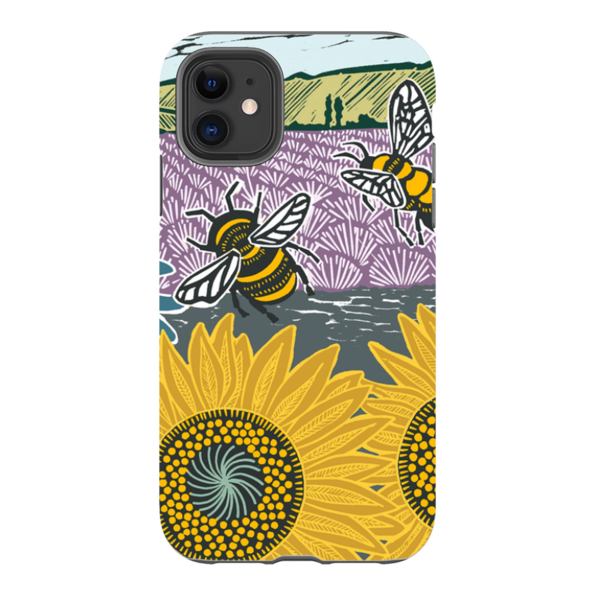 iPhone Tough Case - Bees And Sunflowers By Kate Heiss