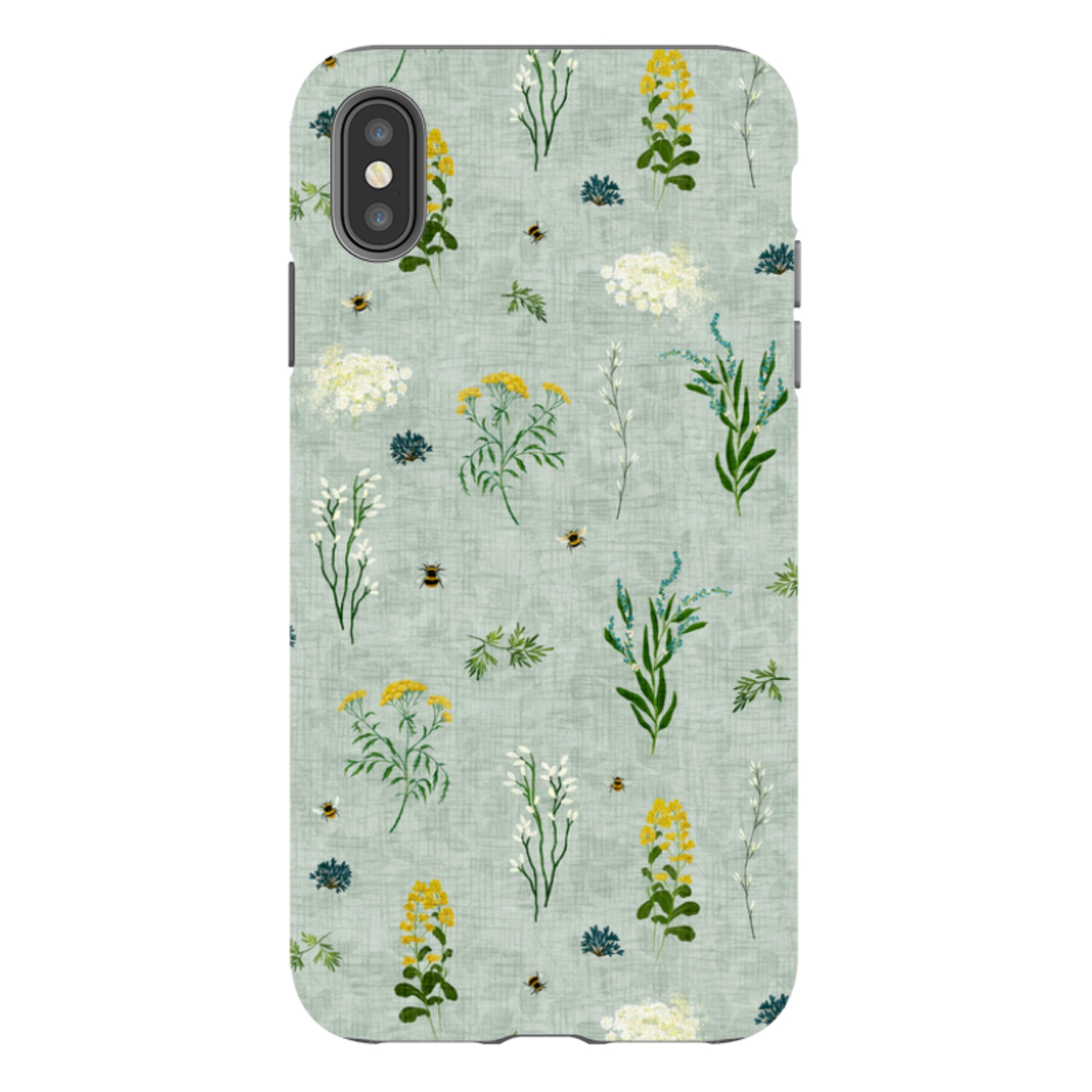 iPhone Tough Case - Song Bird Florals and Bees By Katherine Quinn