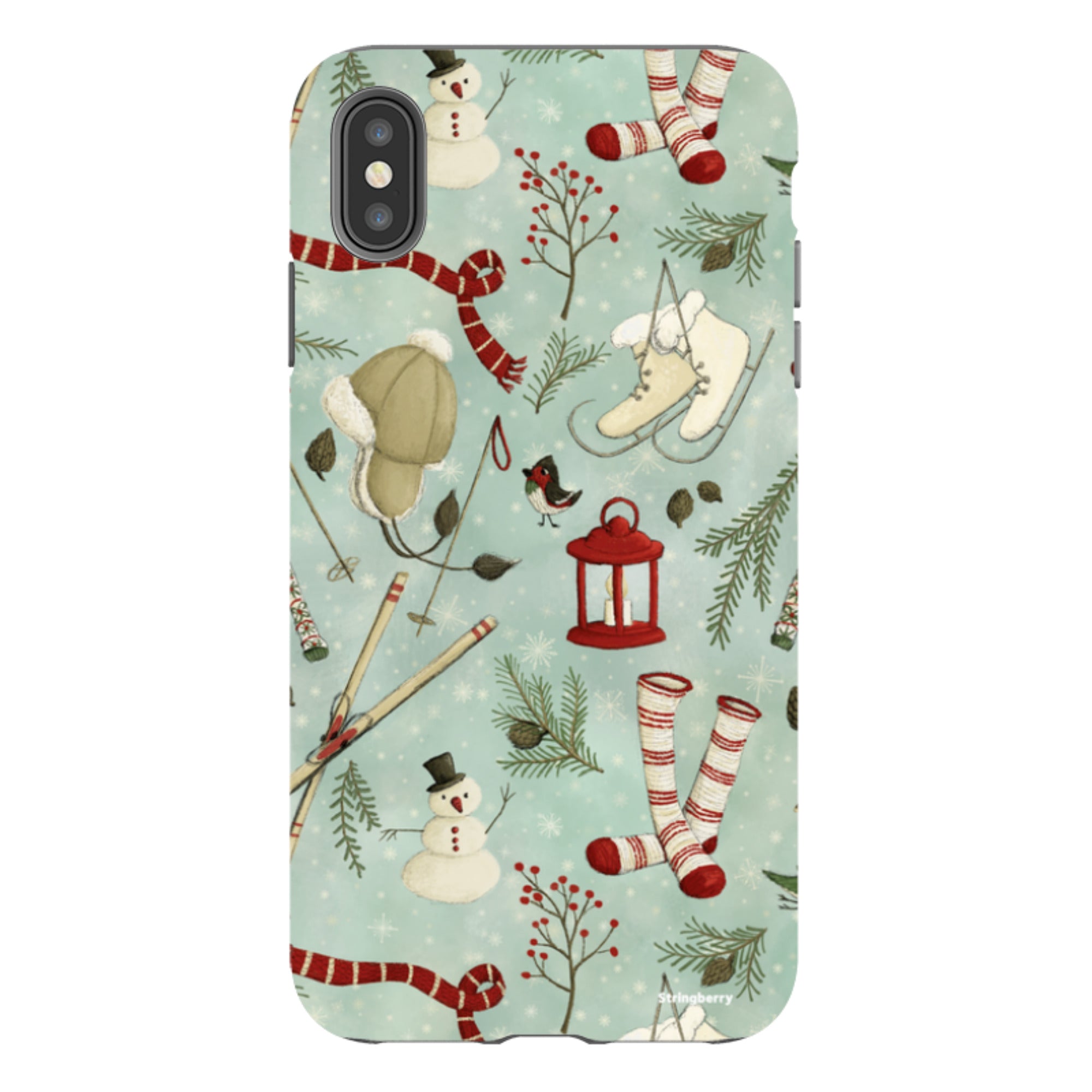 iPhone Tough Case - Winter Pattern By Maja Lindberg