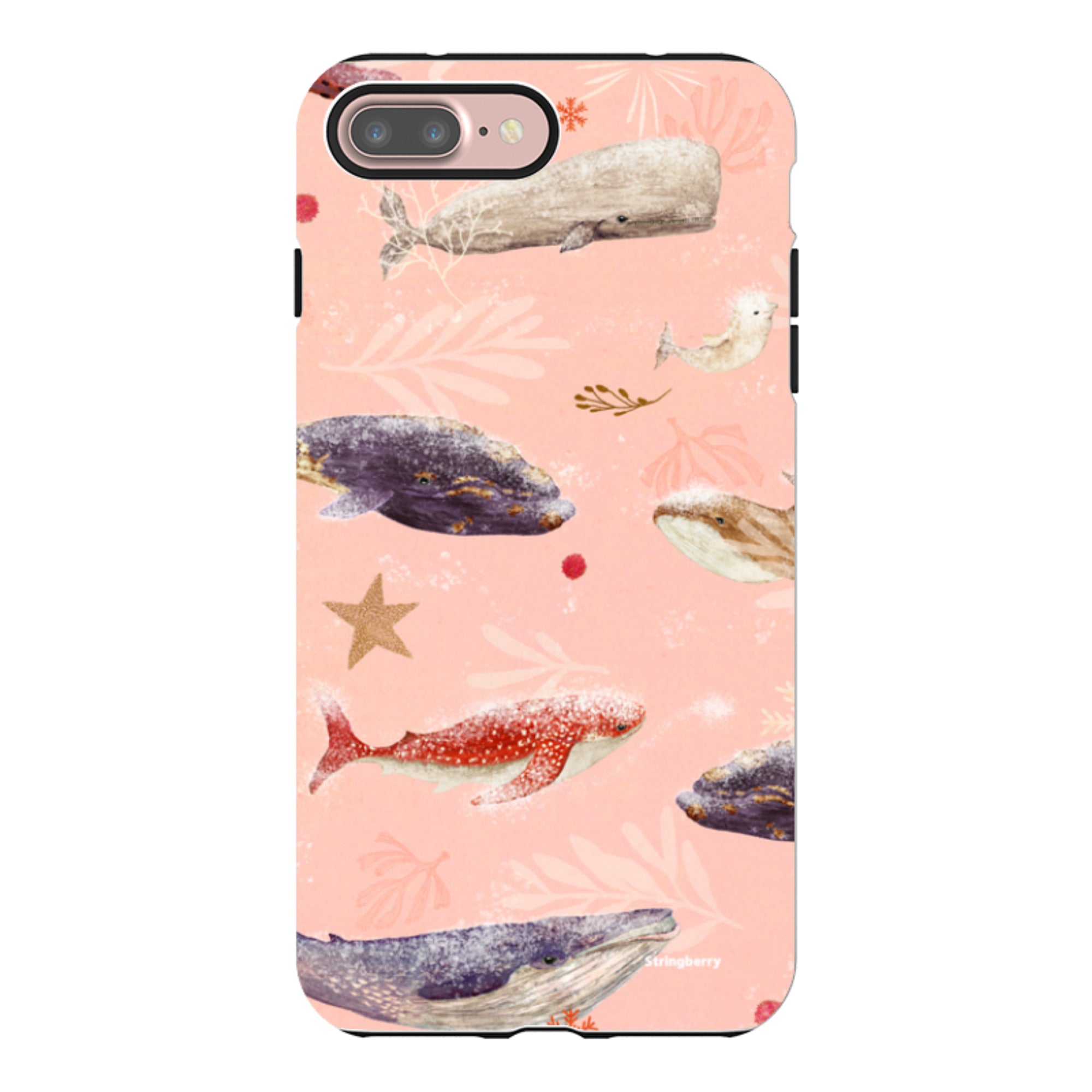 iPhone Tough Case - Sugar Plum Whales By Katherine Quinn