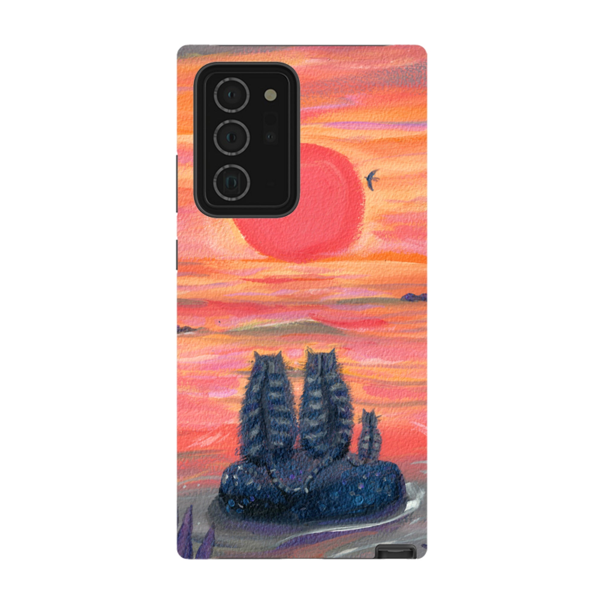 Samsung Tough Case - Sunset Cats By Mary Stubberfield