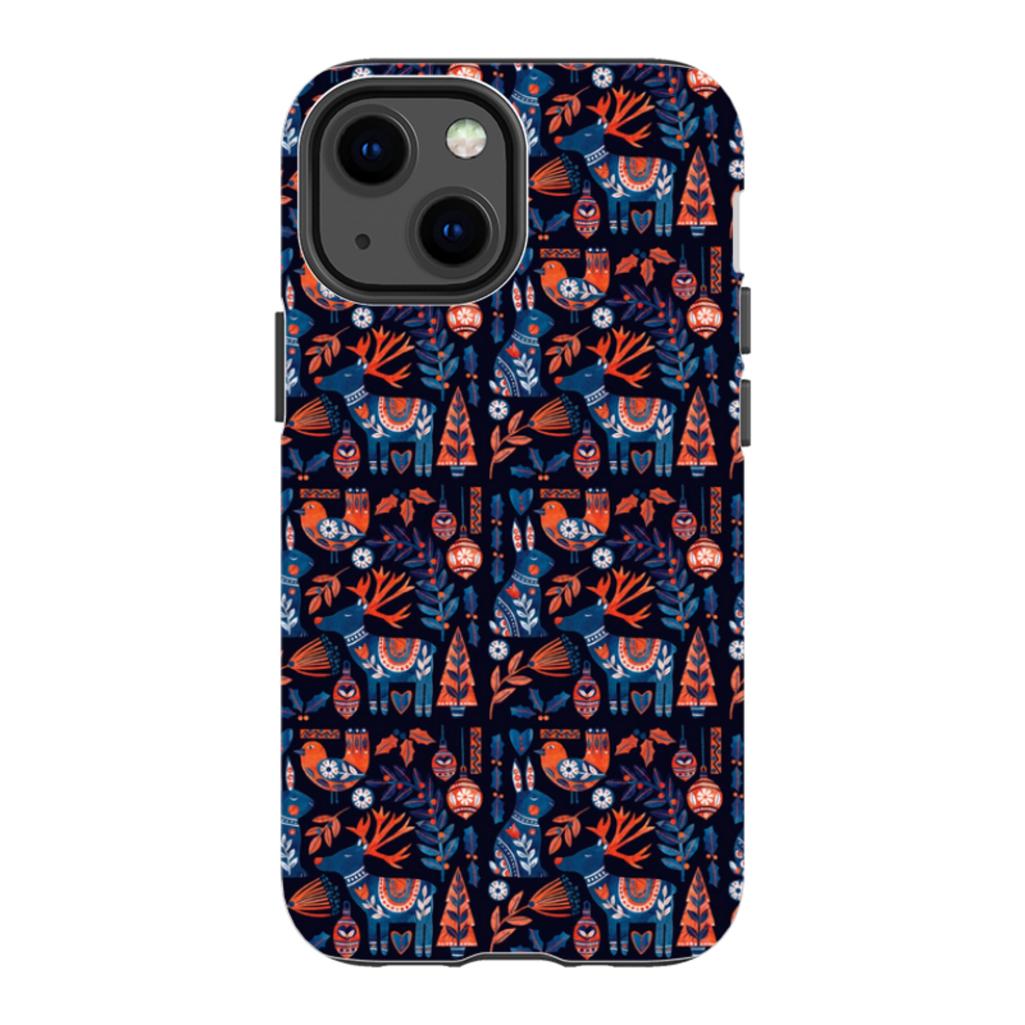 iPhone Tough Case - Scandi Animals Dark By Tracey English