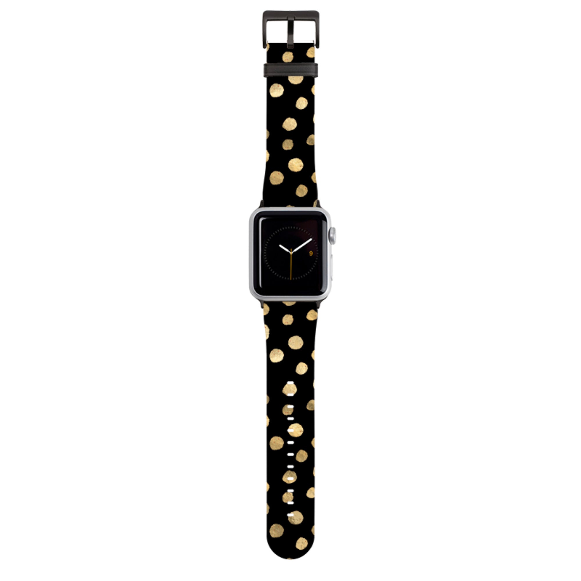 Black and Gold Dots Apple Watch Strap