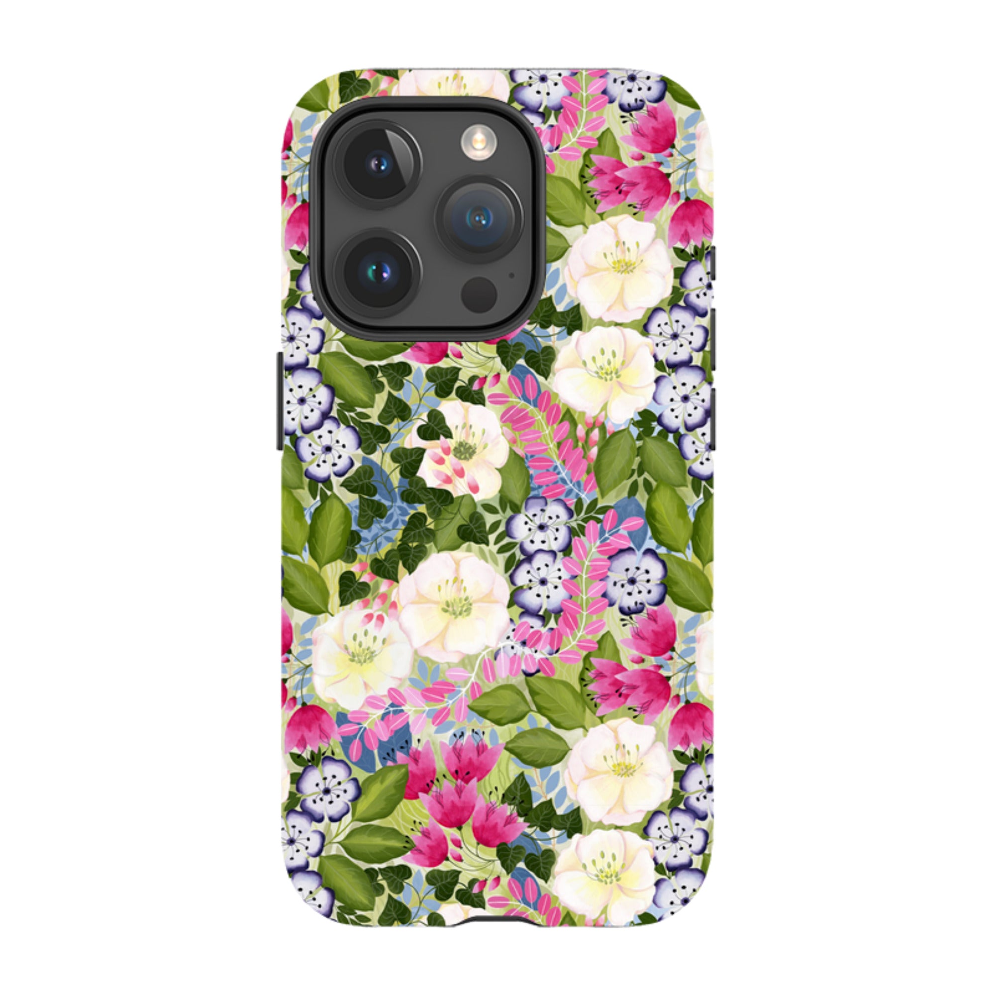iPhone Tough Case - Pink Flowers By Bex Parkin