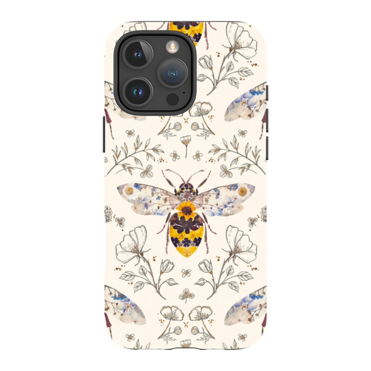 iPhone Tough Case - Alabaster Bumble Bee By Helen Ahpornsiri