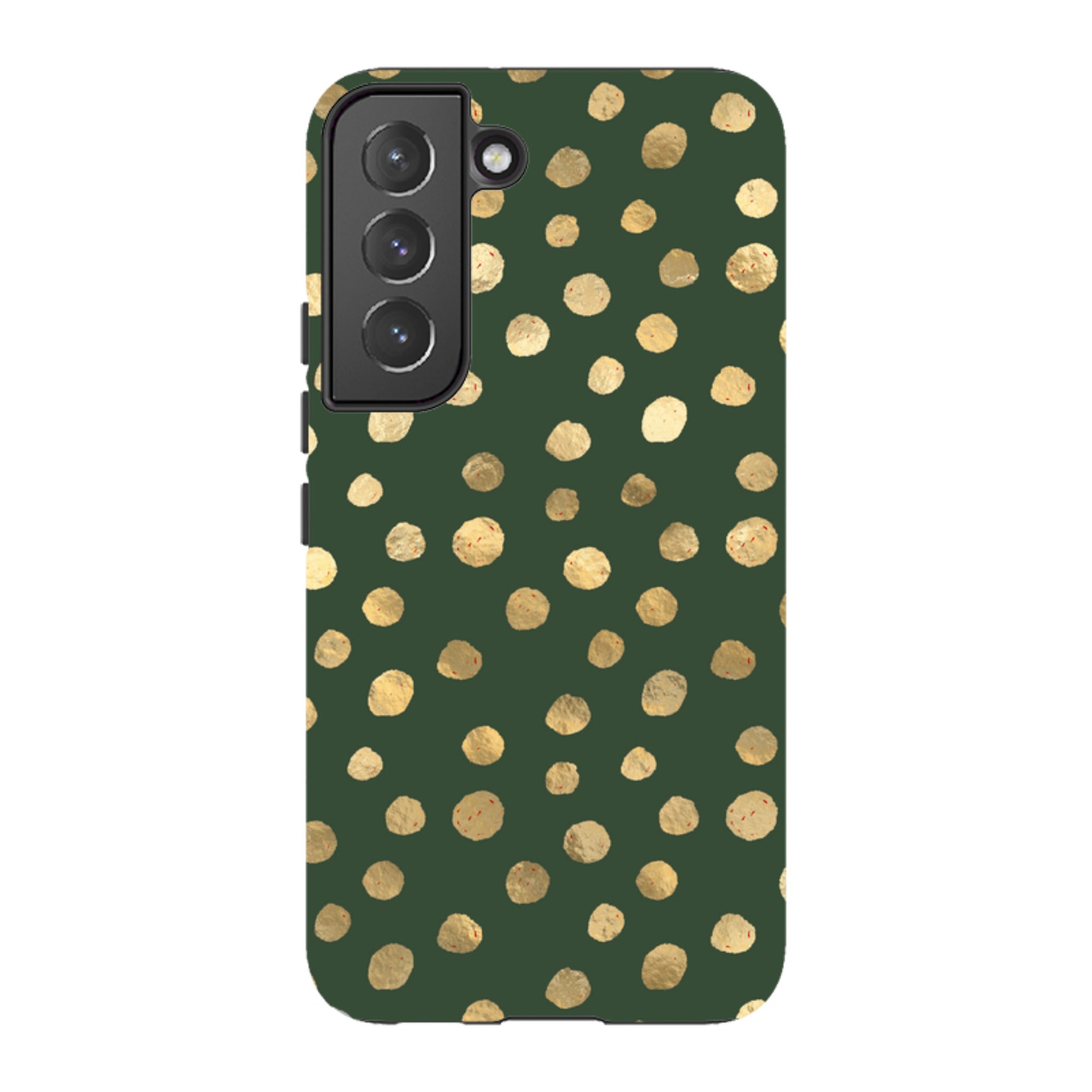 Samsung Tough Case - Green and Gold Dots