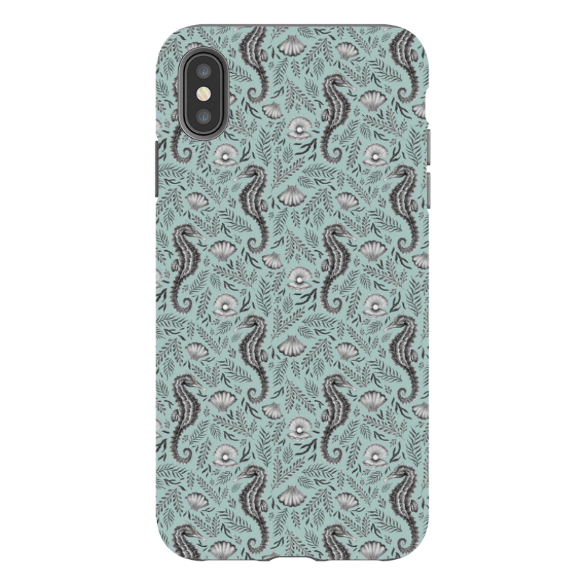 iPhone Tough Case - Seahorse Seafoam By Catherine Rowe