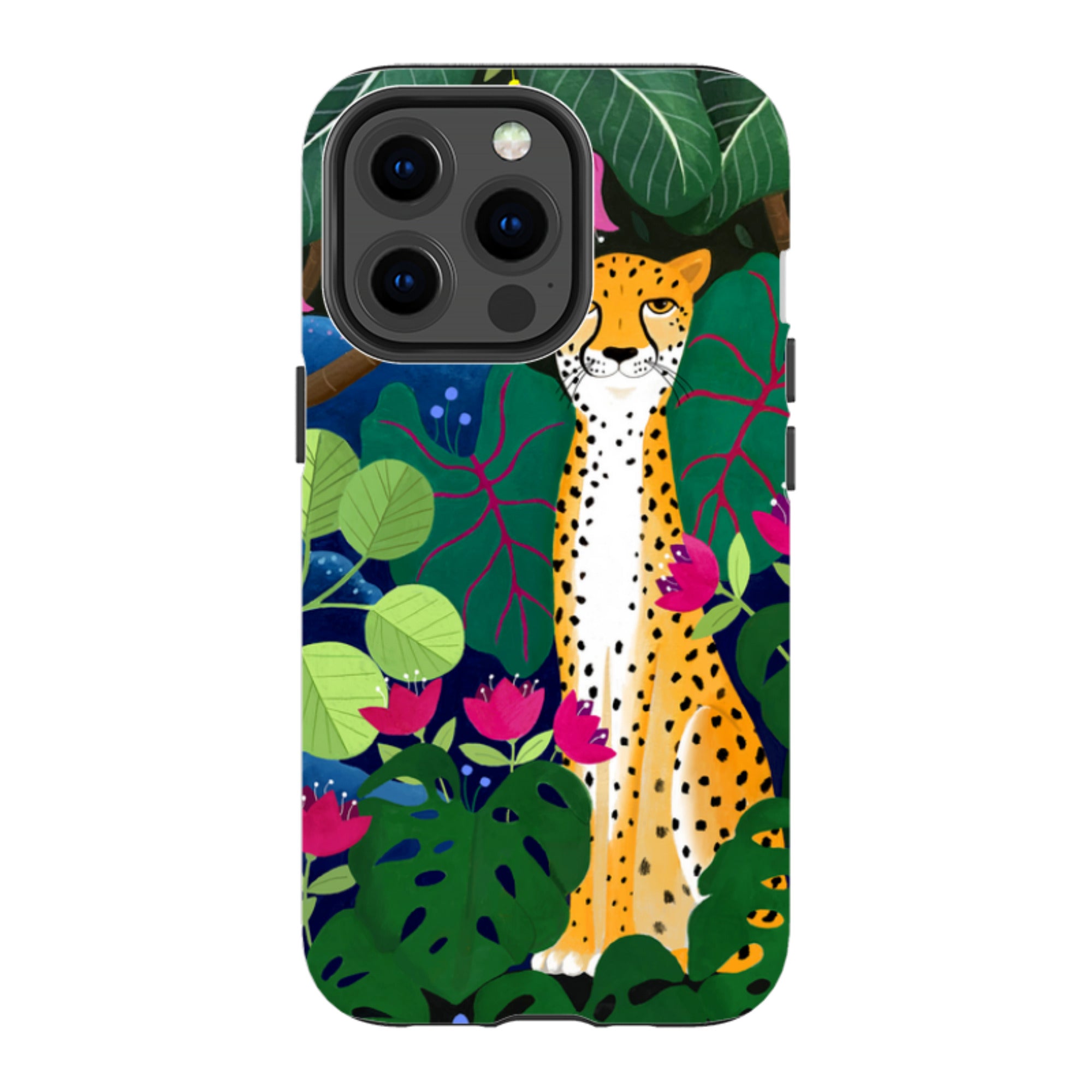iPhone Tough Case - Cheetah And Monstera By Bex Parkin