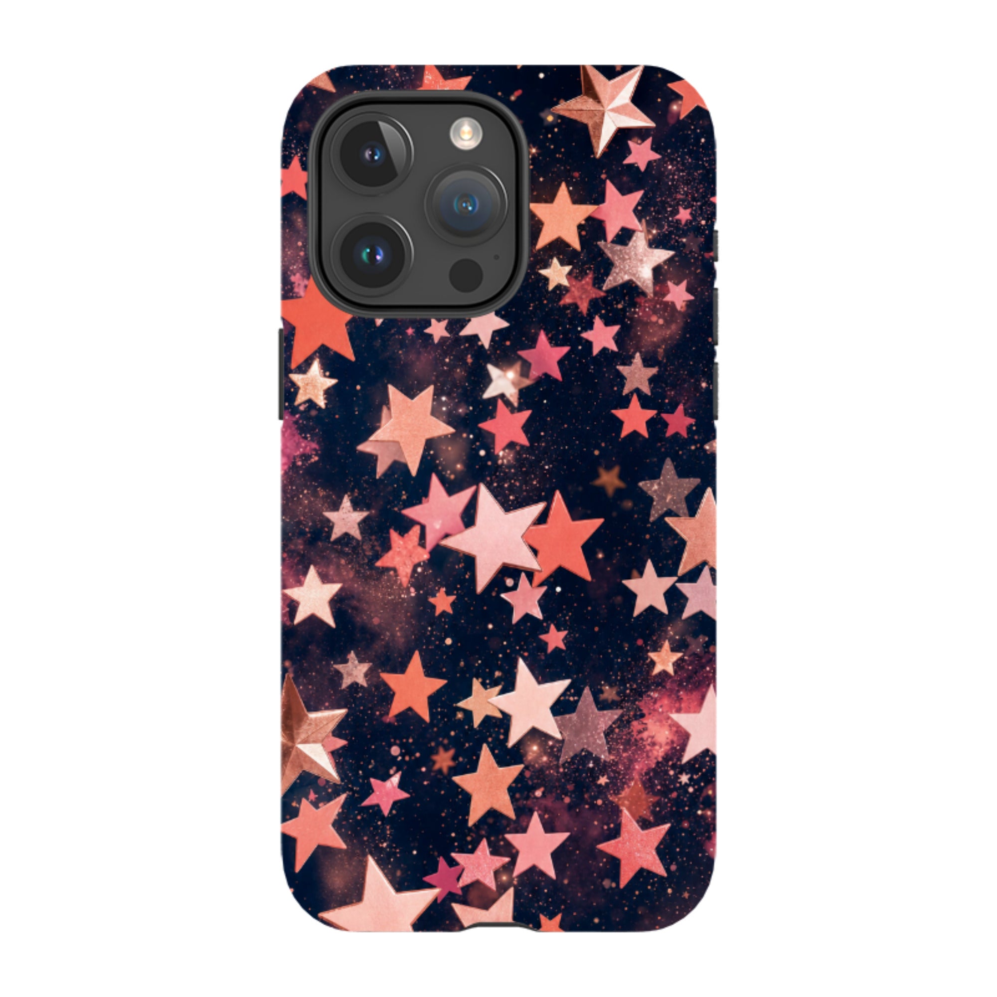 iPhone Tough Case - Rose Gold Galaxy Star
