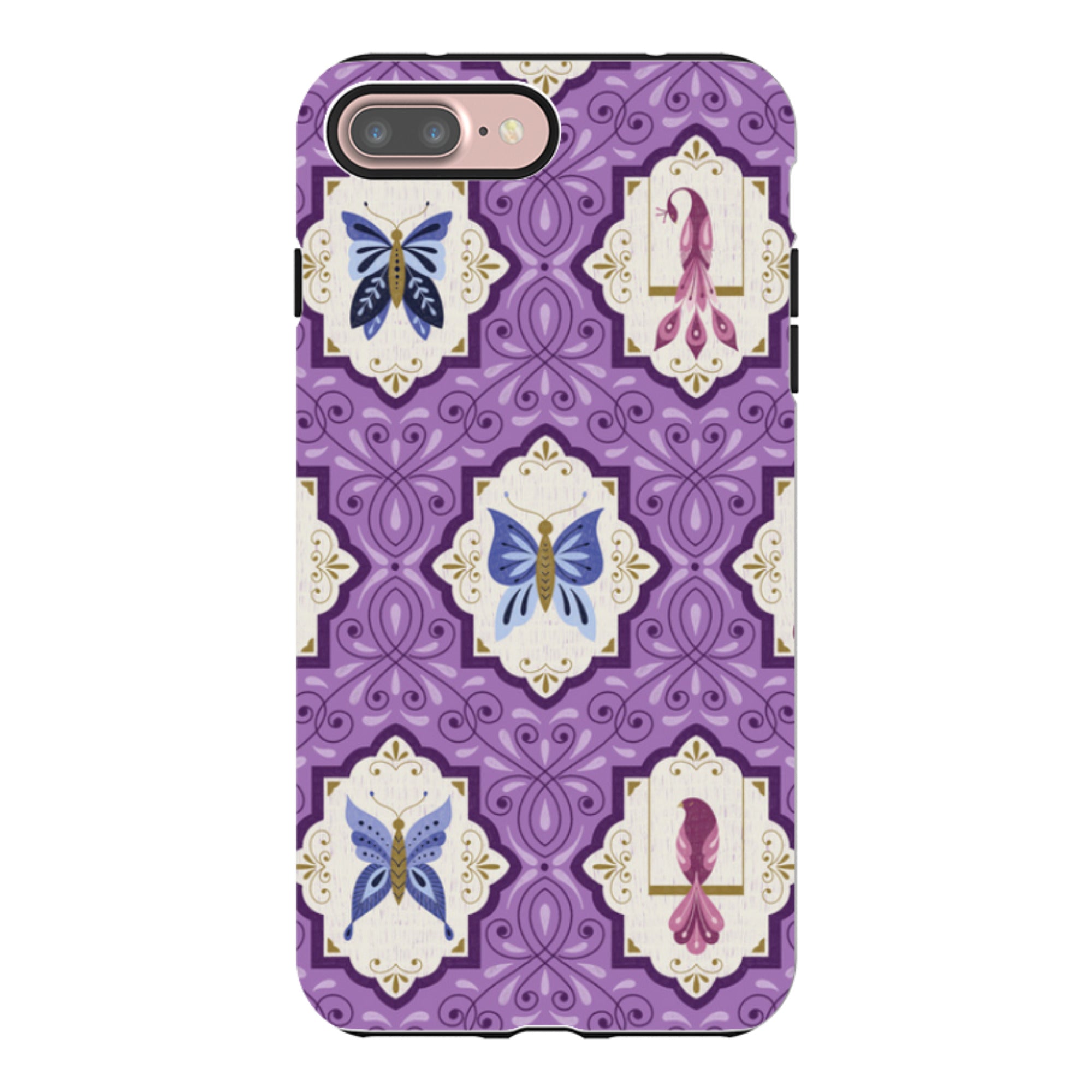 iPhone Tough Case - Wingframes Med Purple By Jenny Zemanek