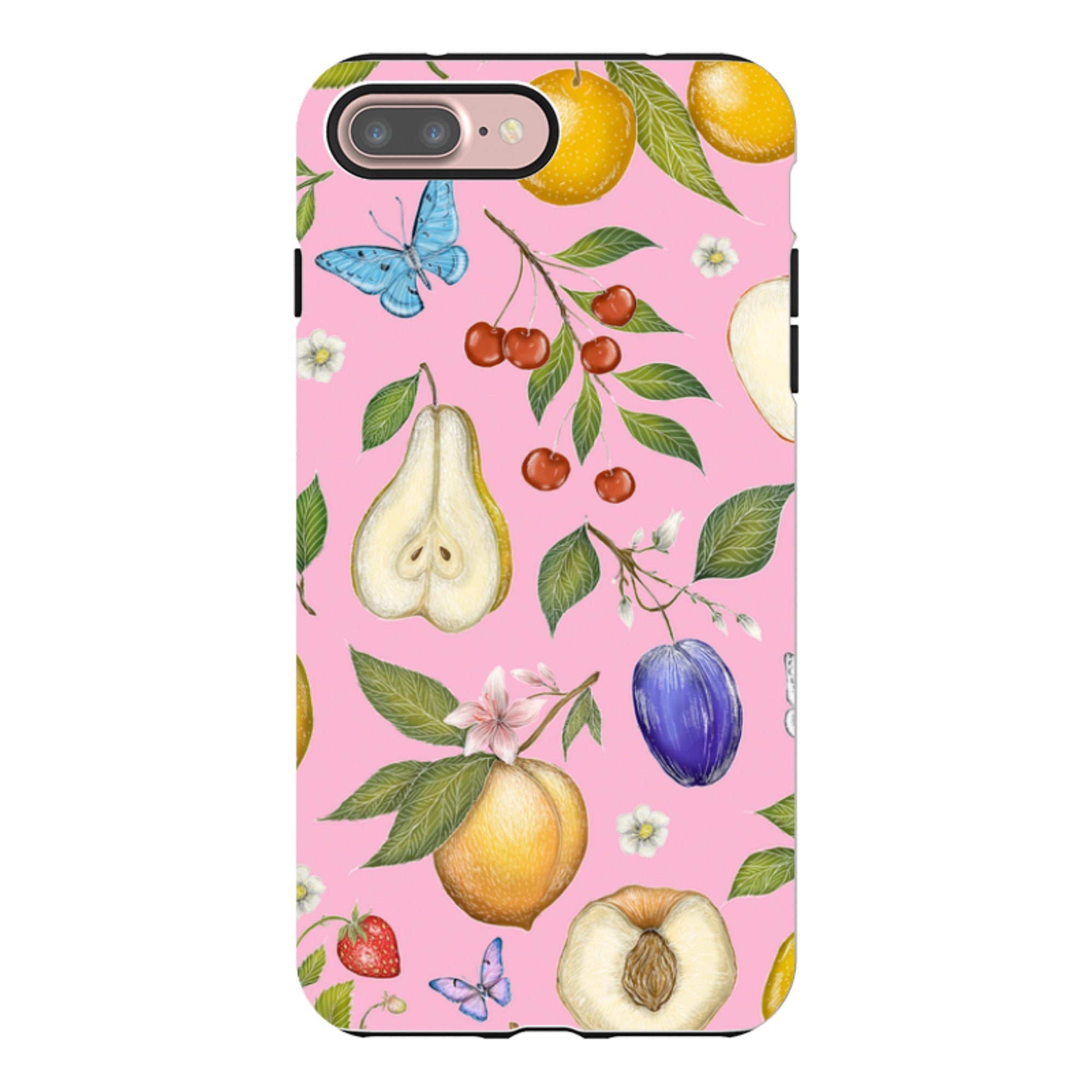 iPhone Tough Case - Pink Fruits By Catherine Rowe