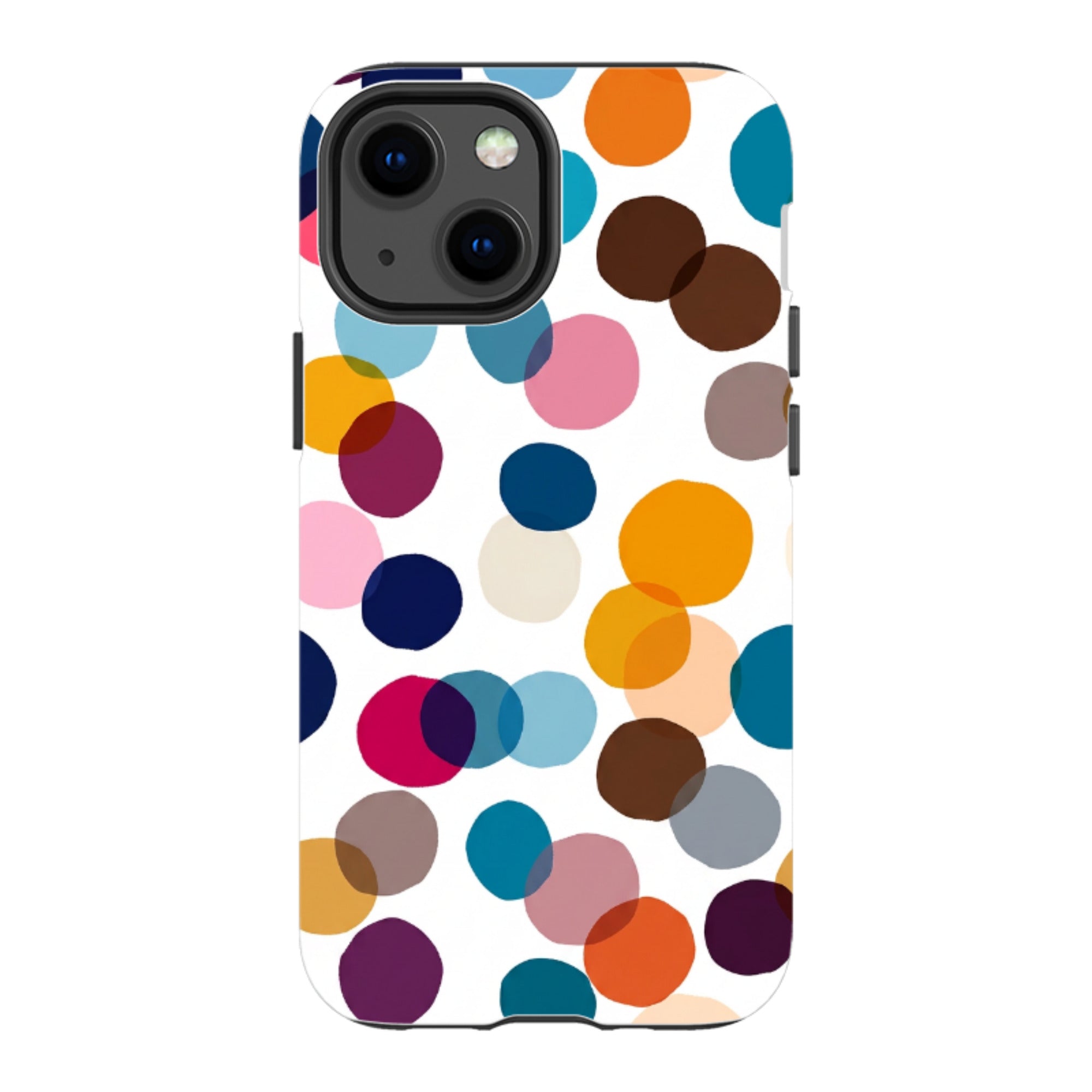 iPhone Tough Case - Multi-Color Polka Dot