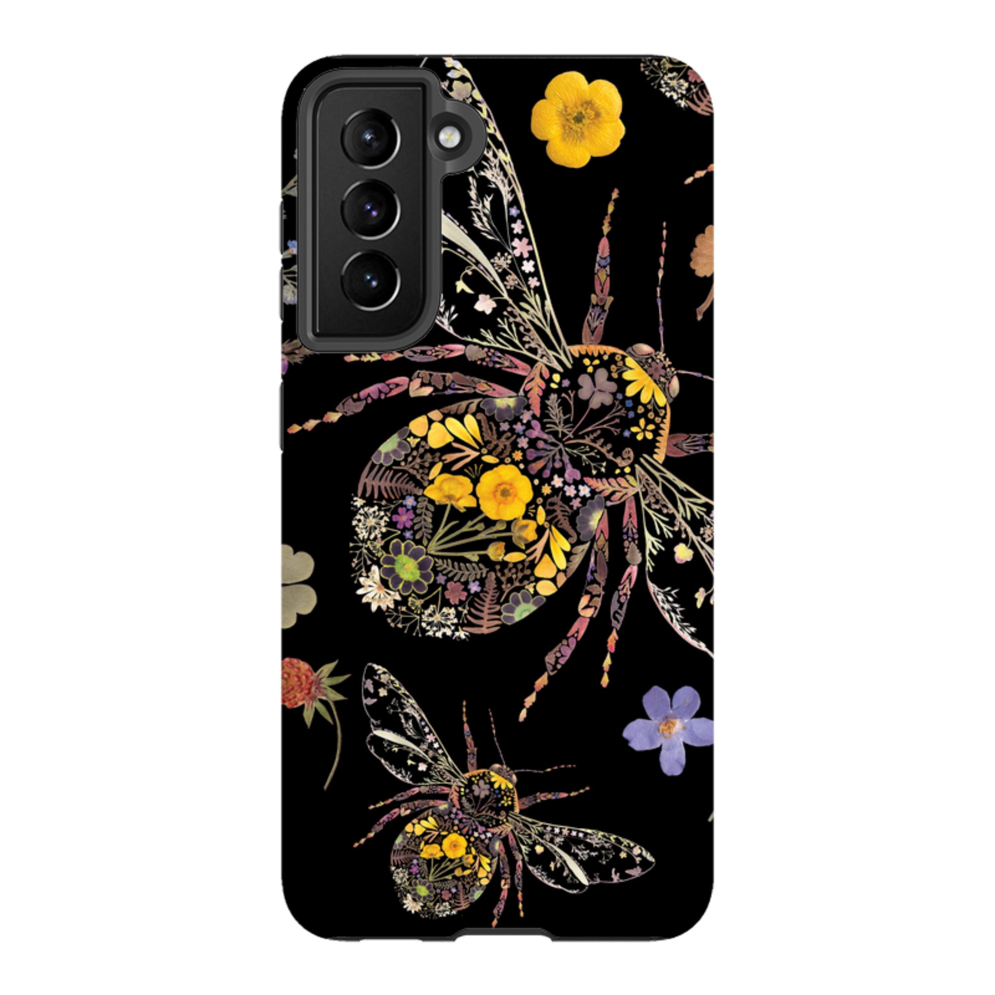 Samsung Tough  Case - Floral Bumble Bees By Helen Ahpornsiri
