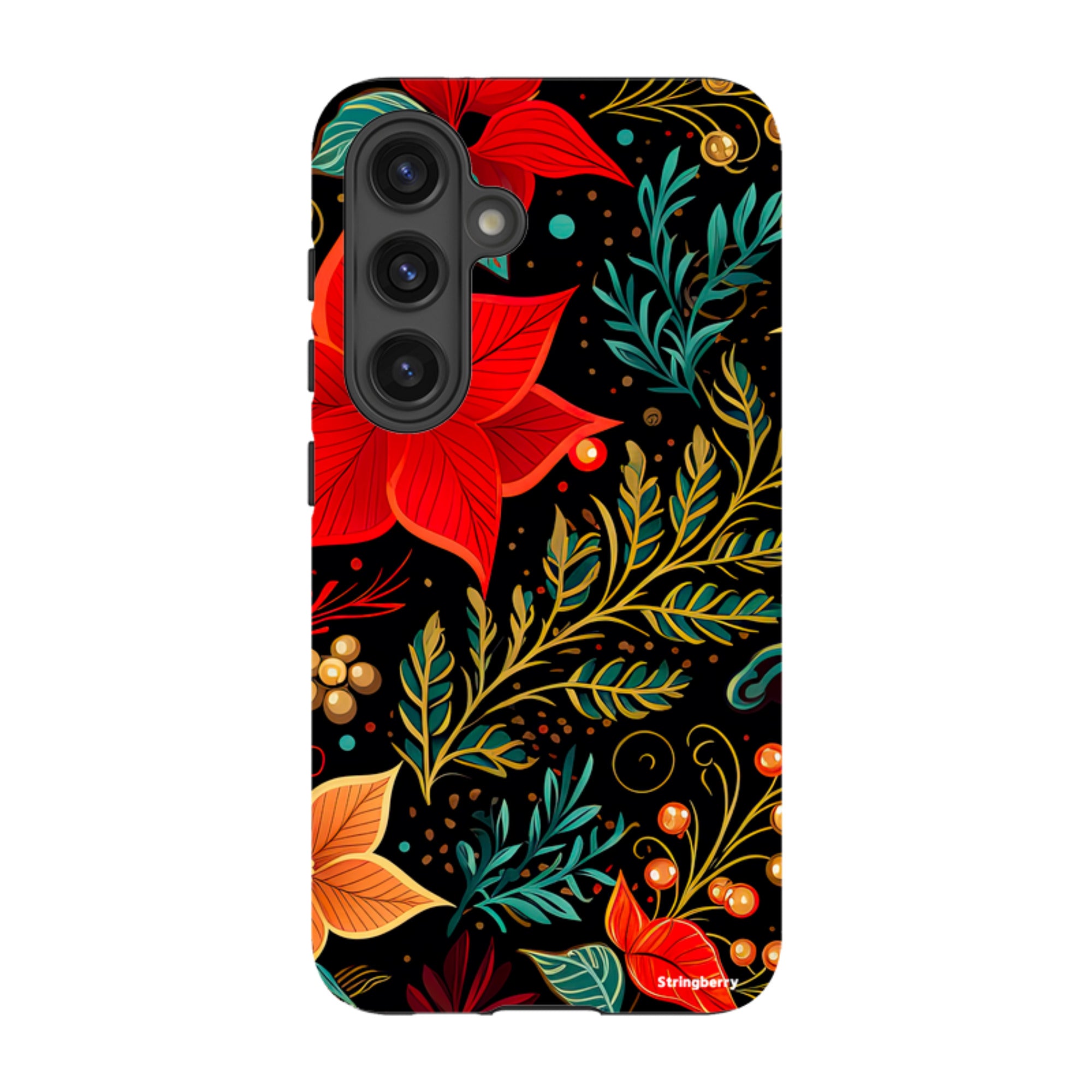 Samsung Tough Case -Red Winter Floral II