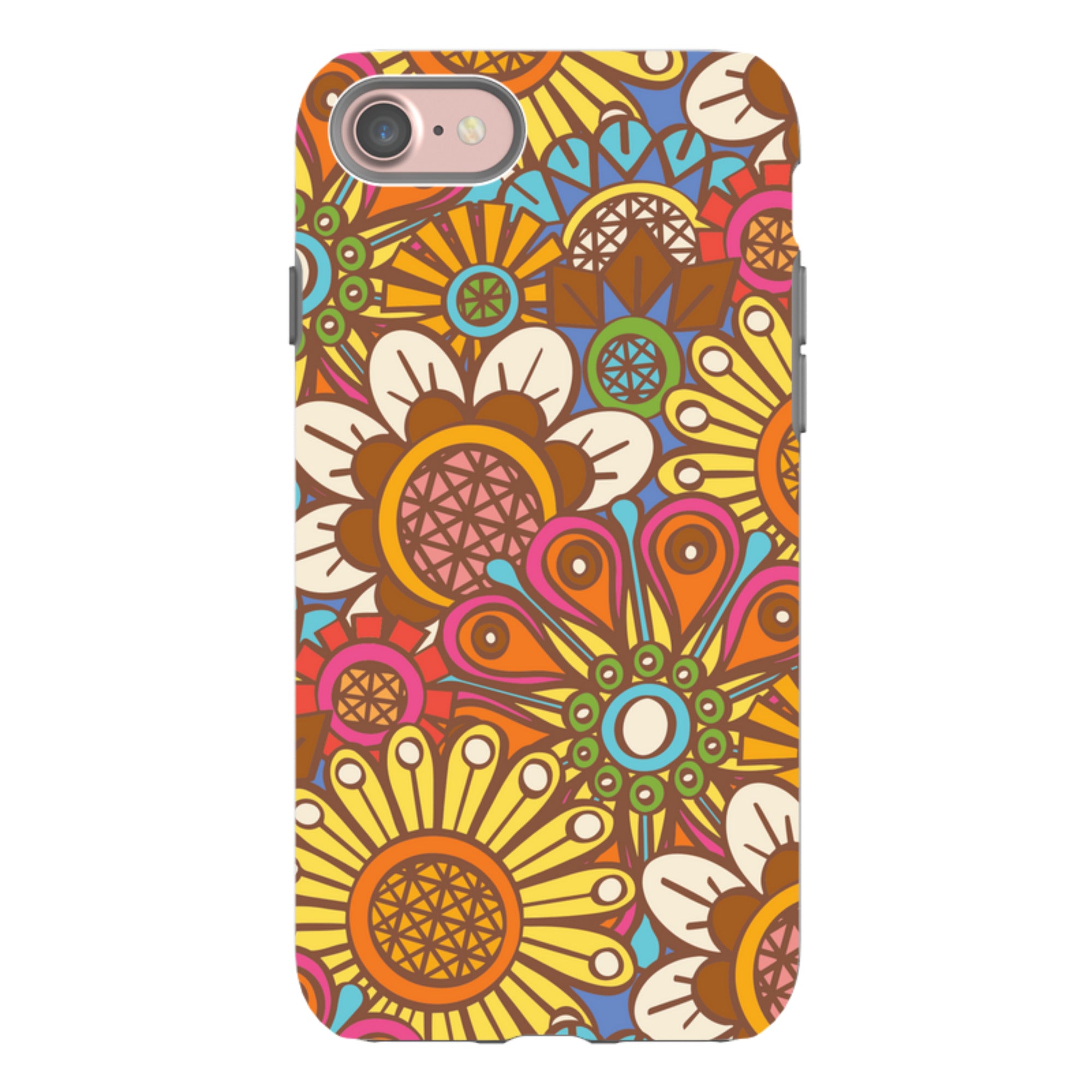 iPhone Tough Case - Retro Posy Brights By Amelia Bowman