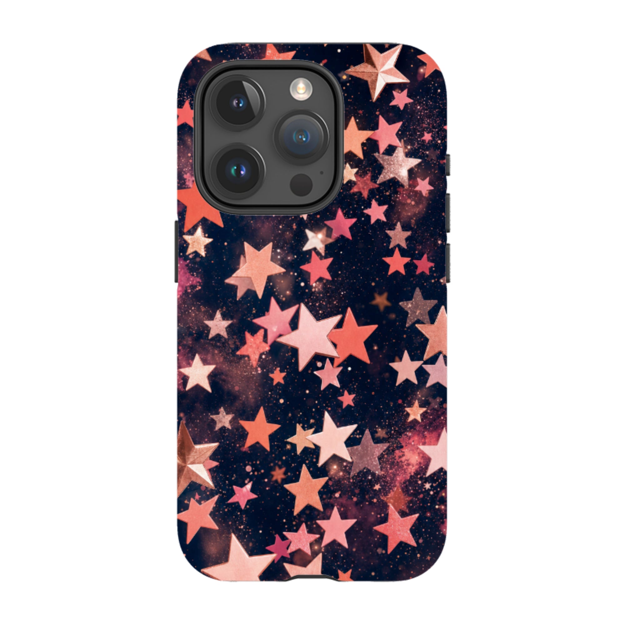 iPhone MagSafe Tough Case - Rose Gold Galaxy Star