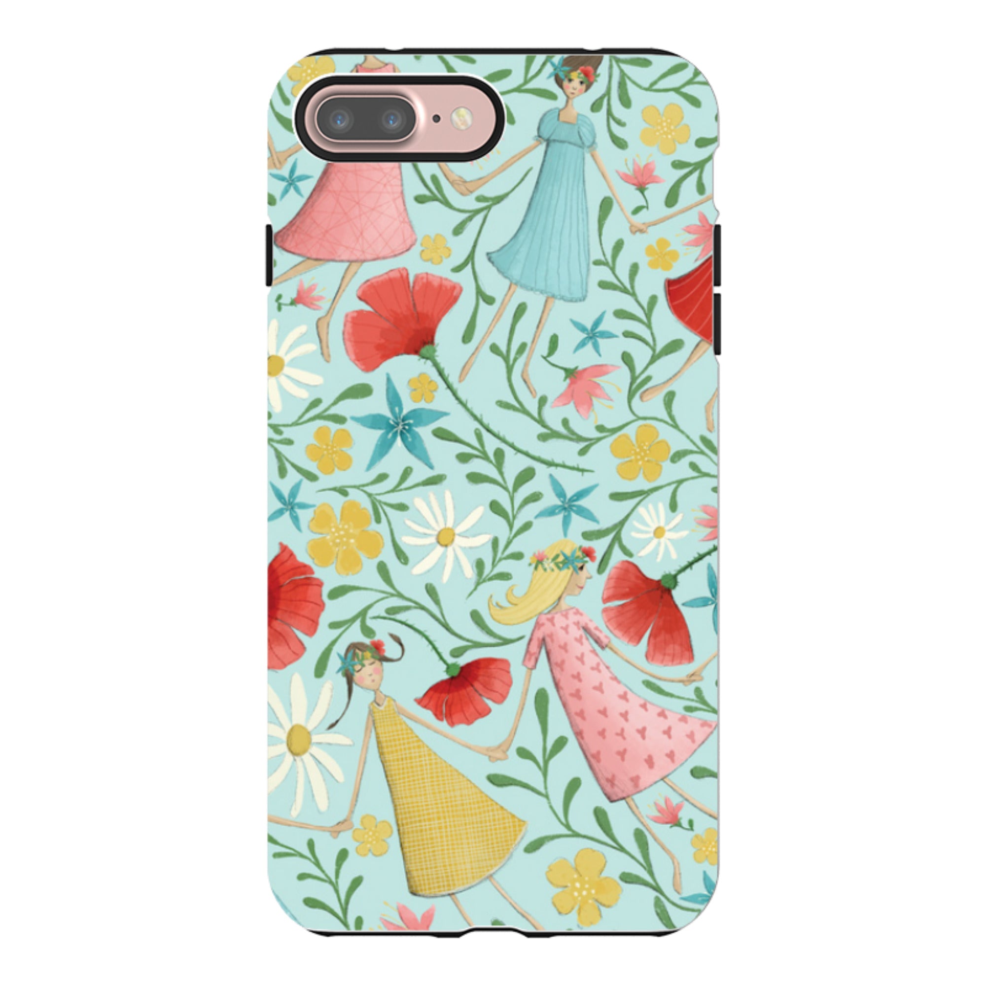 iPhone Tough Case - Midsummer Dance Blue By Maja Lindberg