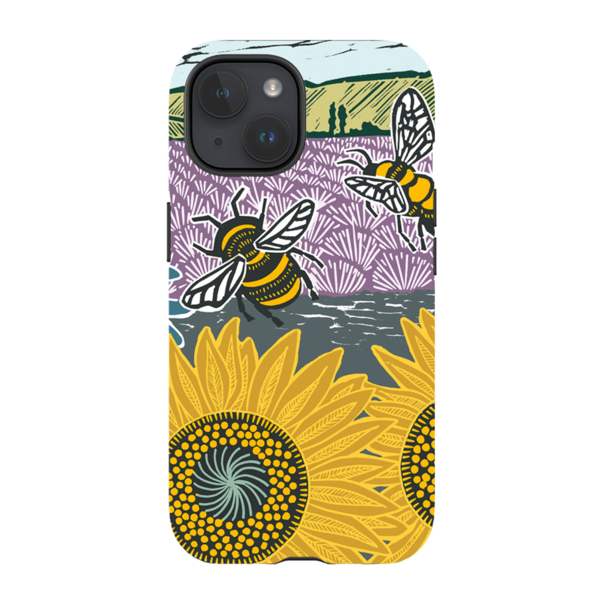 iPhone Tough Case - Bees And Sunflowers By Kate Heiss