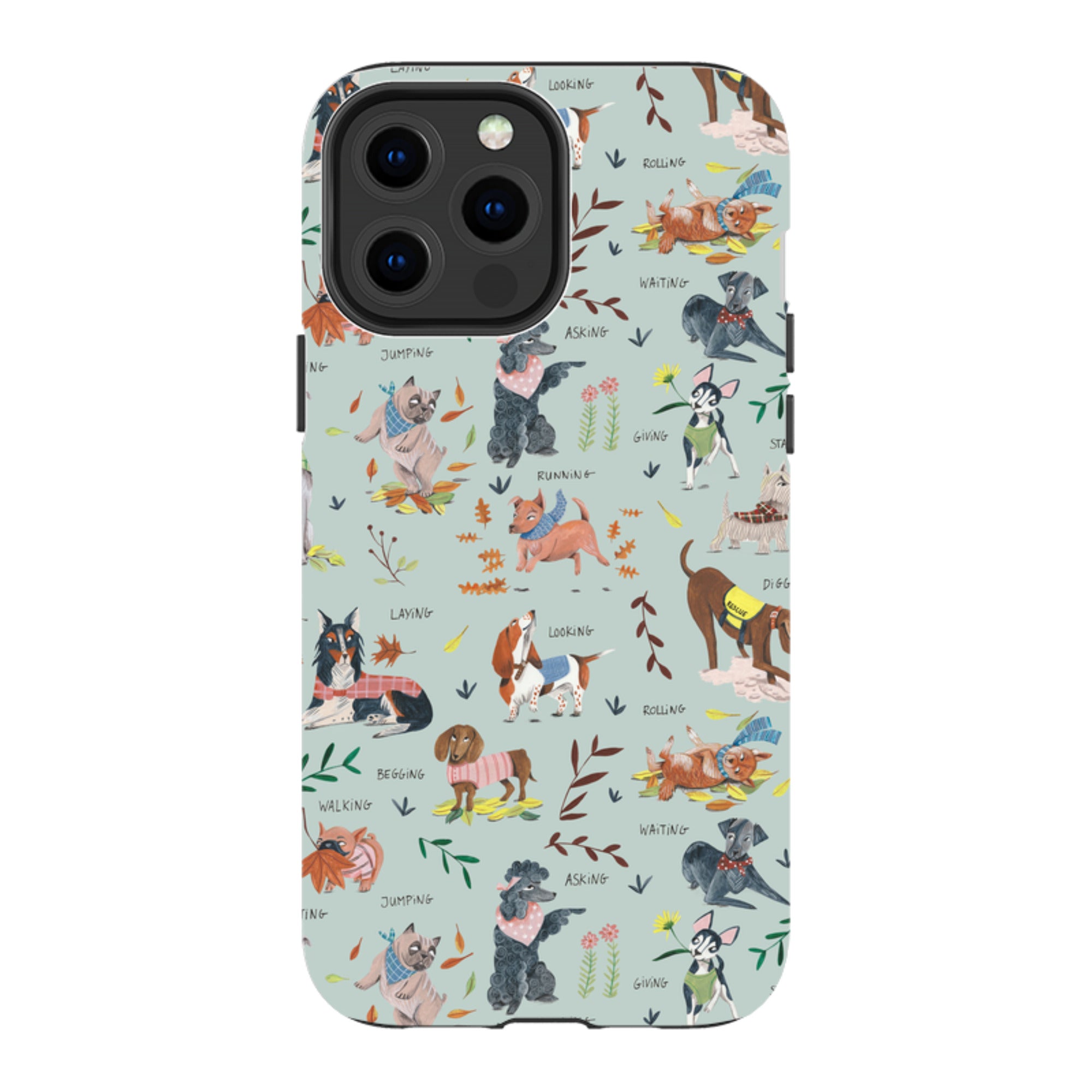 iPhone Tough Case - Dog Pattern II By Caroline Bonne Muller