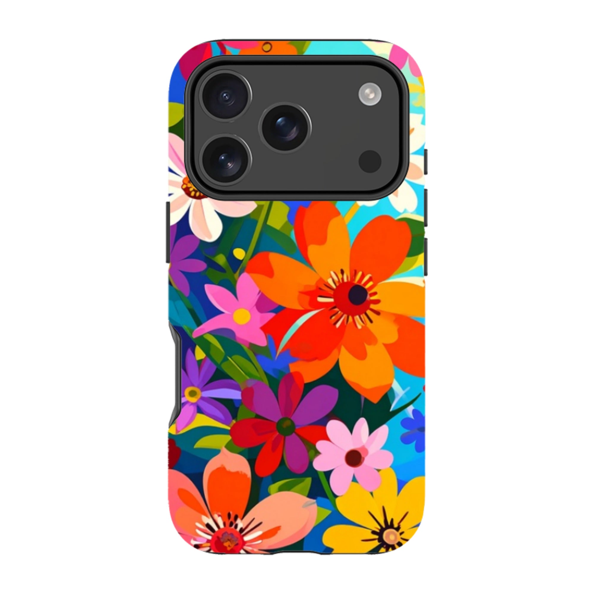 iPhone MagSafe Tough Case - Rainbow Floral