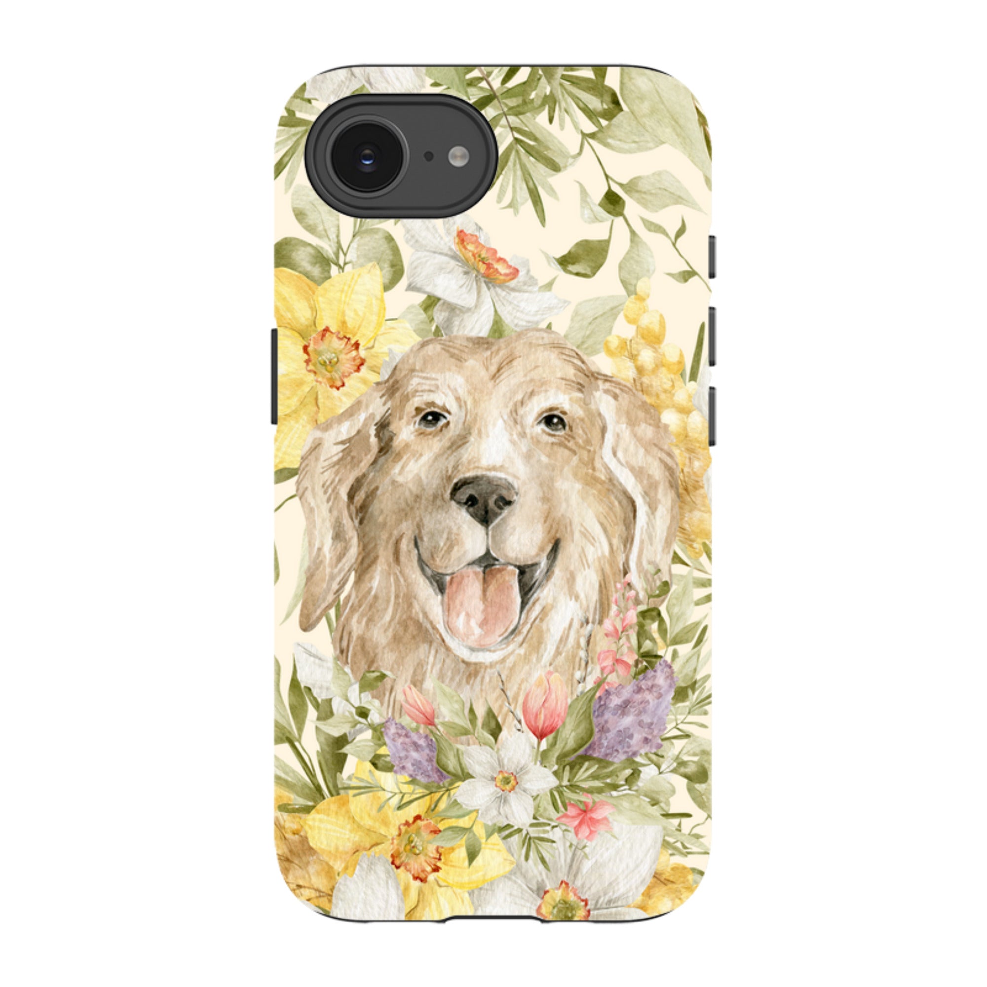 iPhone Tough Case - Floral Dog
