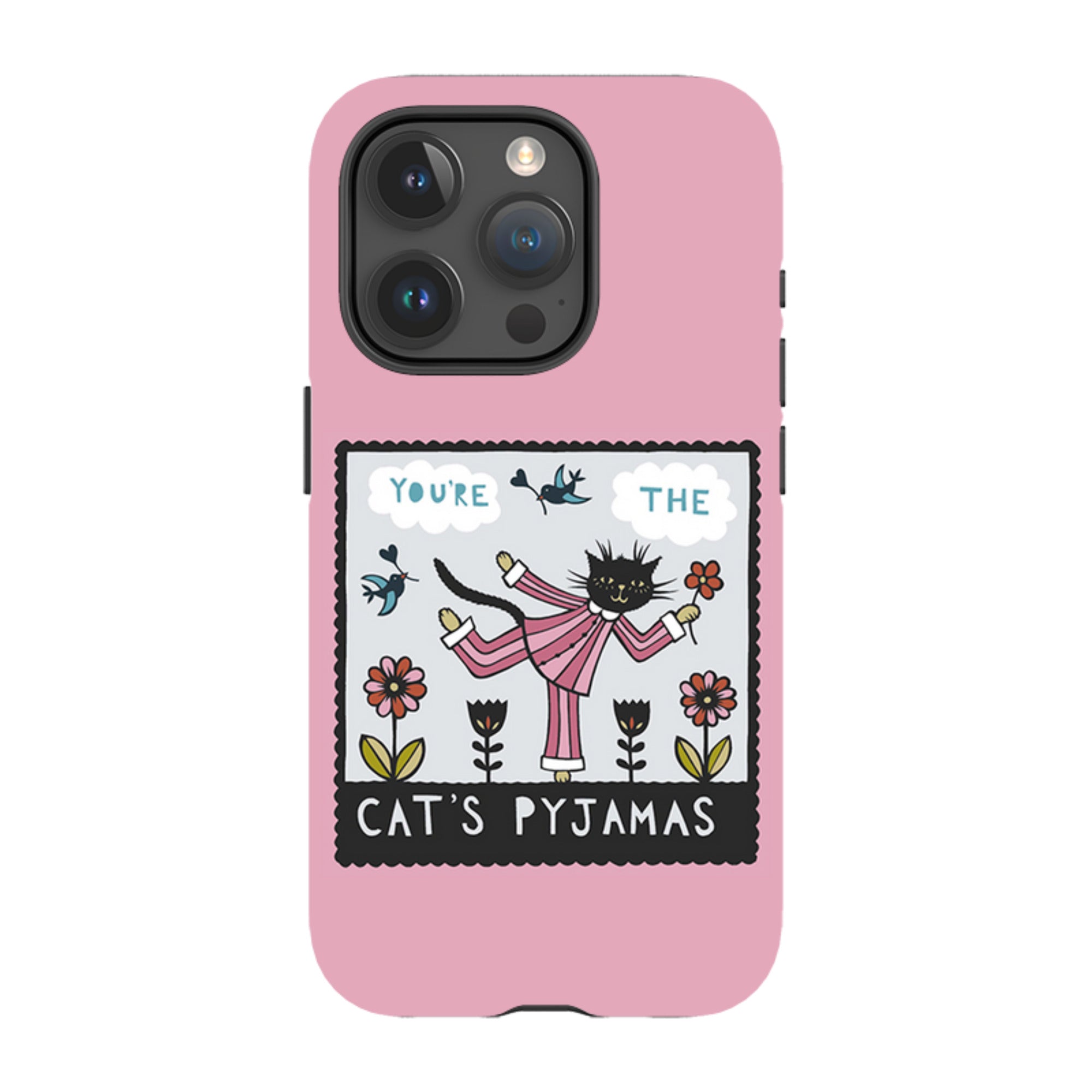 iPhone Tough Case - Cats Pyjamas Pink By Suzy Taylor