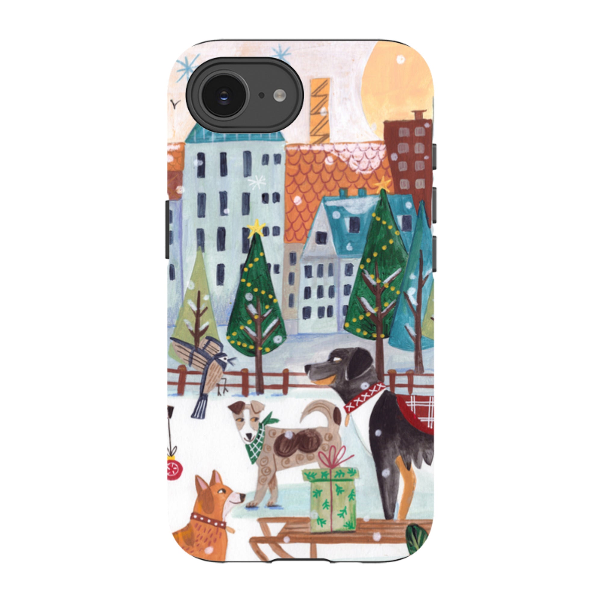 iPhone Tough Case - Christmas Dogs By Caroline Bonne Muller